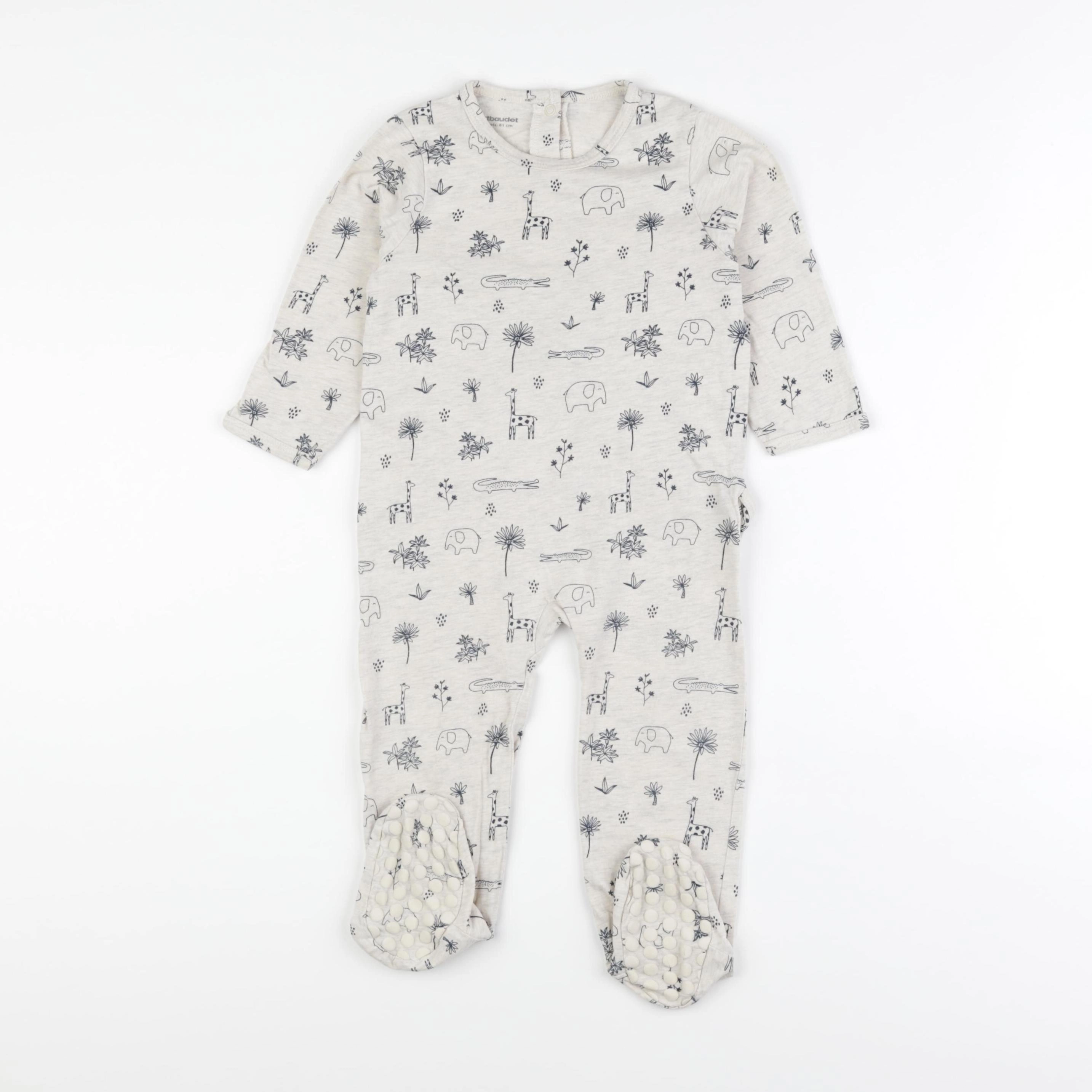 Vertbaudet - pyjama coton gris - 18 mois