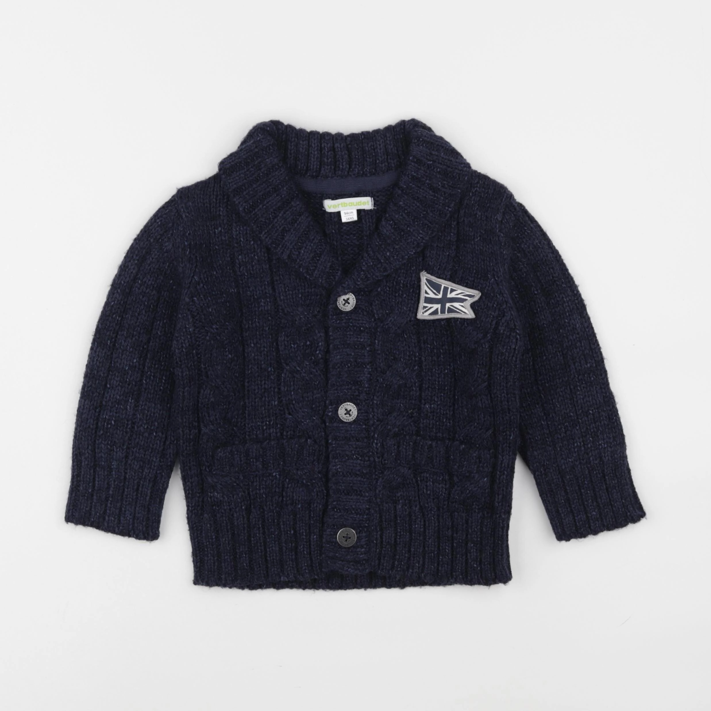 Vertbaudet - gilet bleu - 3 ans