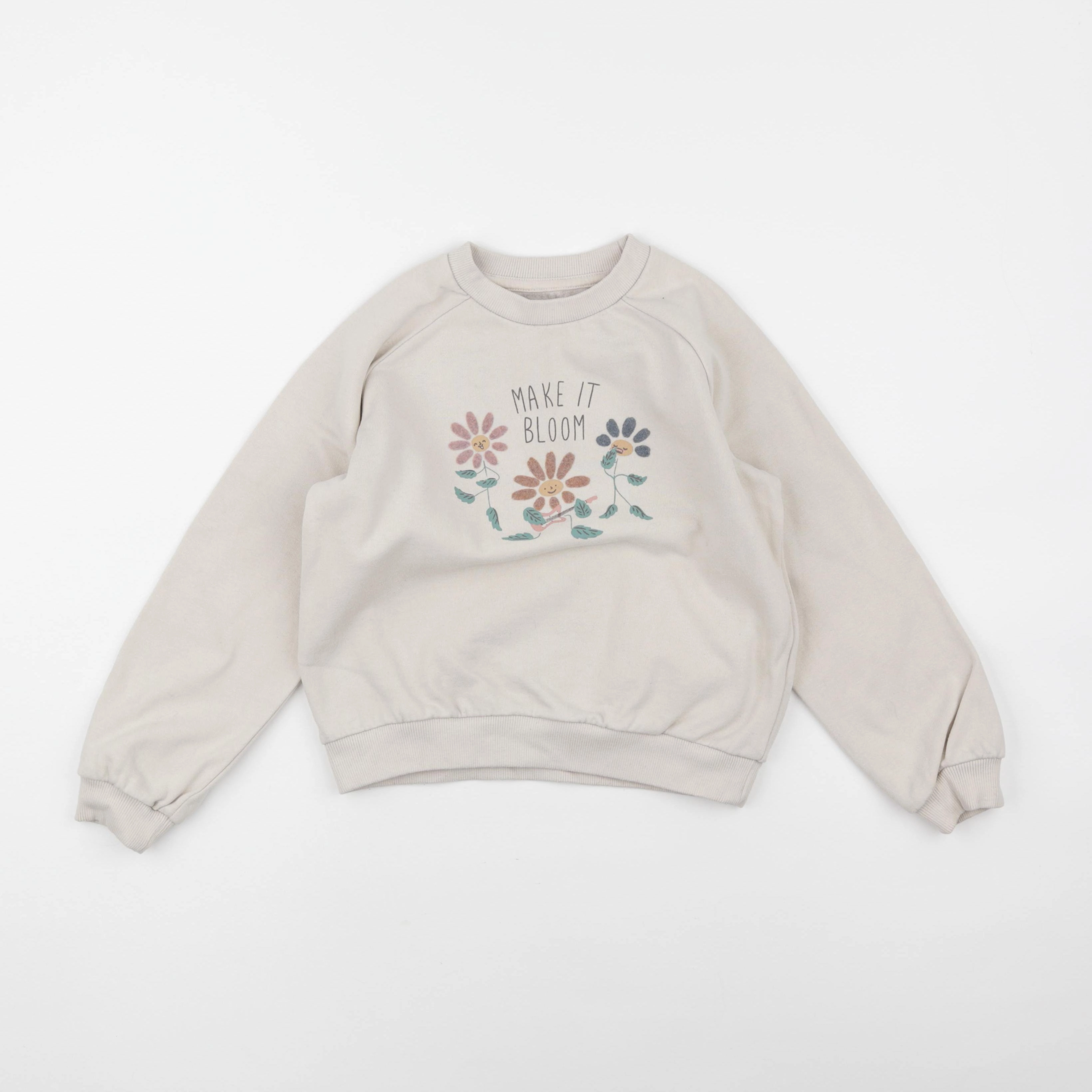 Vertbaudet - sweat beige - 8 ans