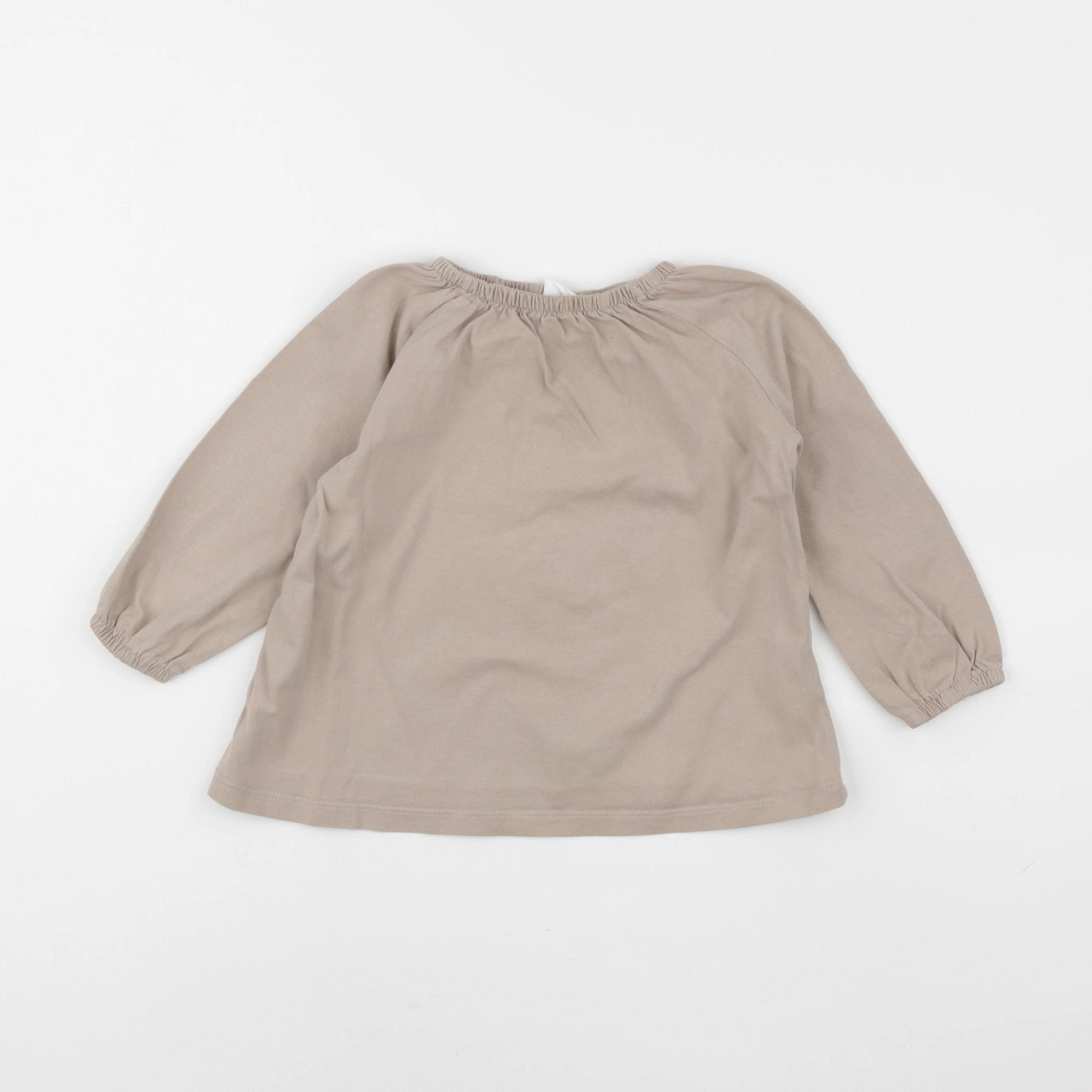 Zara - tee-shirt beige - 18/24 mois
