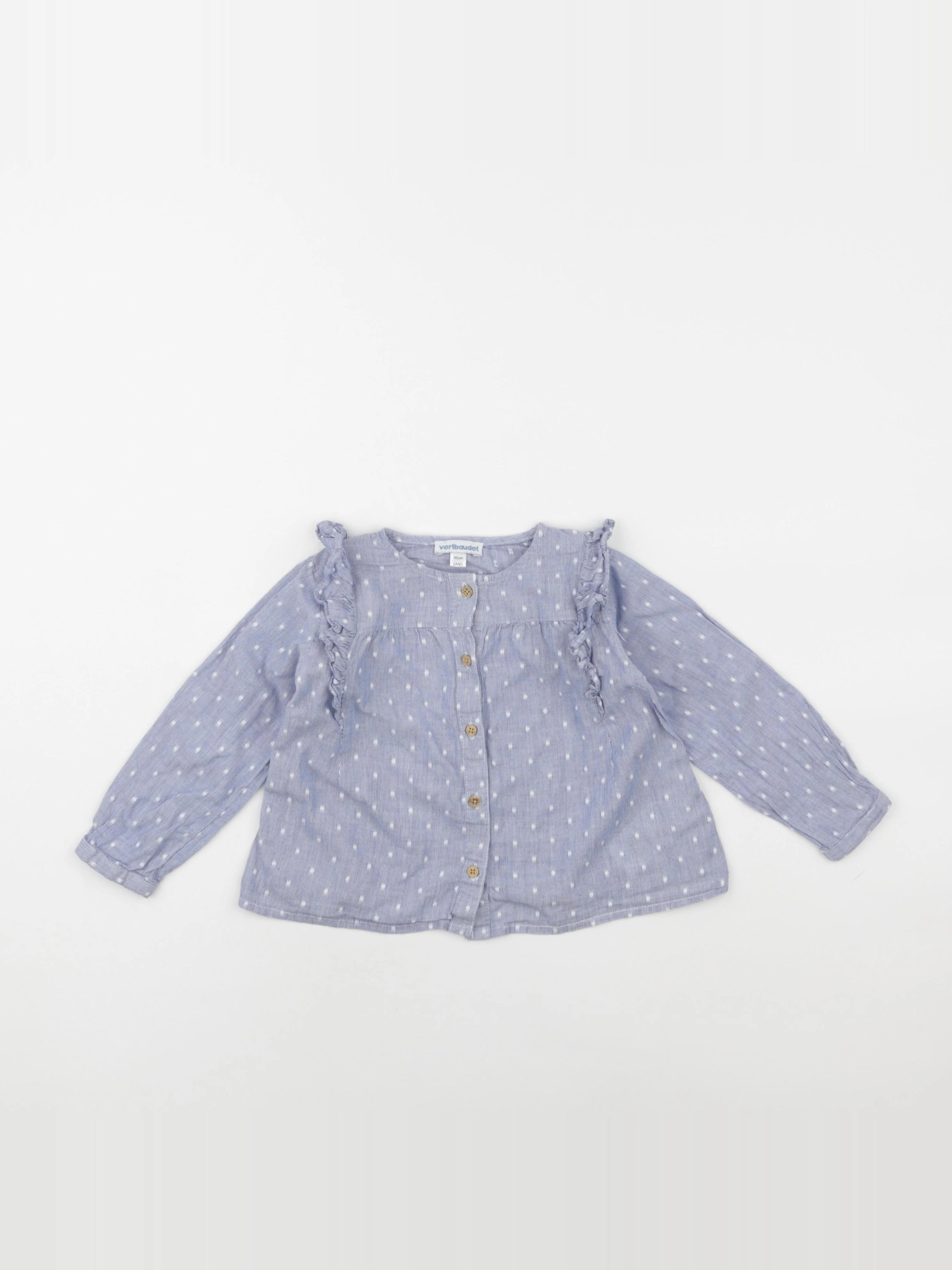 Vertbaudet - blouse bleu - 2 ans