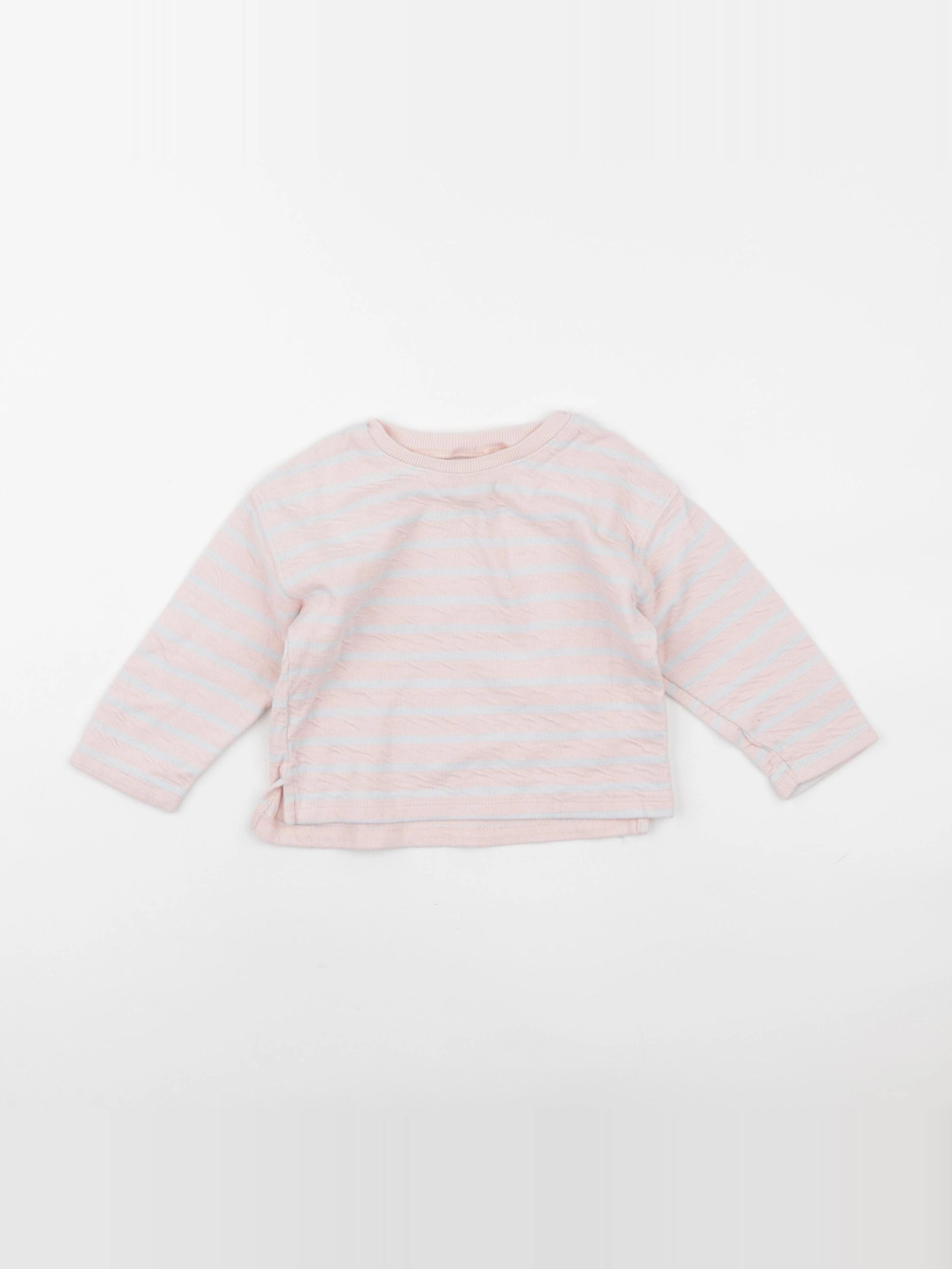 Zara - tee-shirt rose, gris - 2 ans