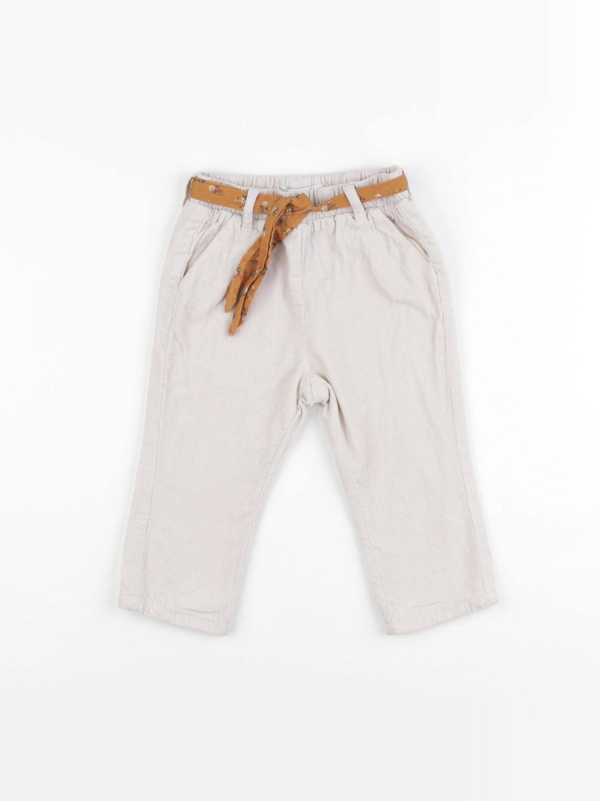 Vertbaudet - pantalon beige - 12 mois