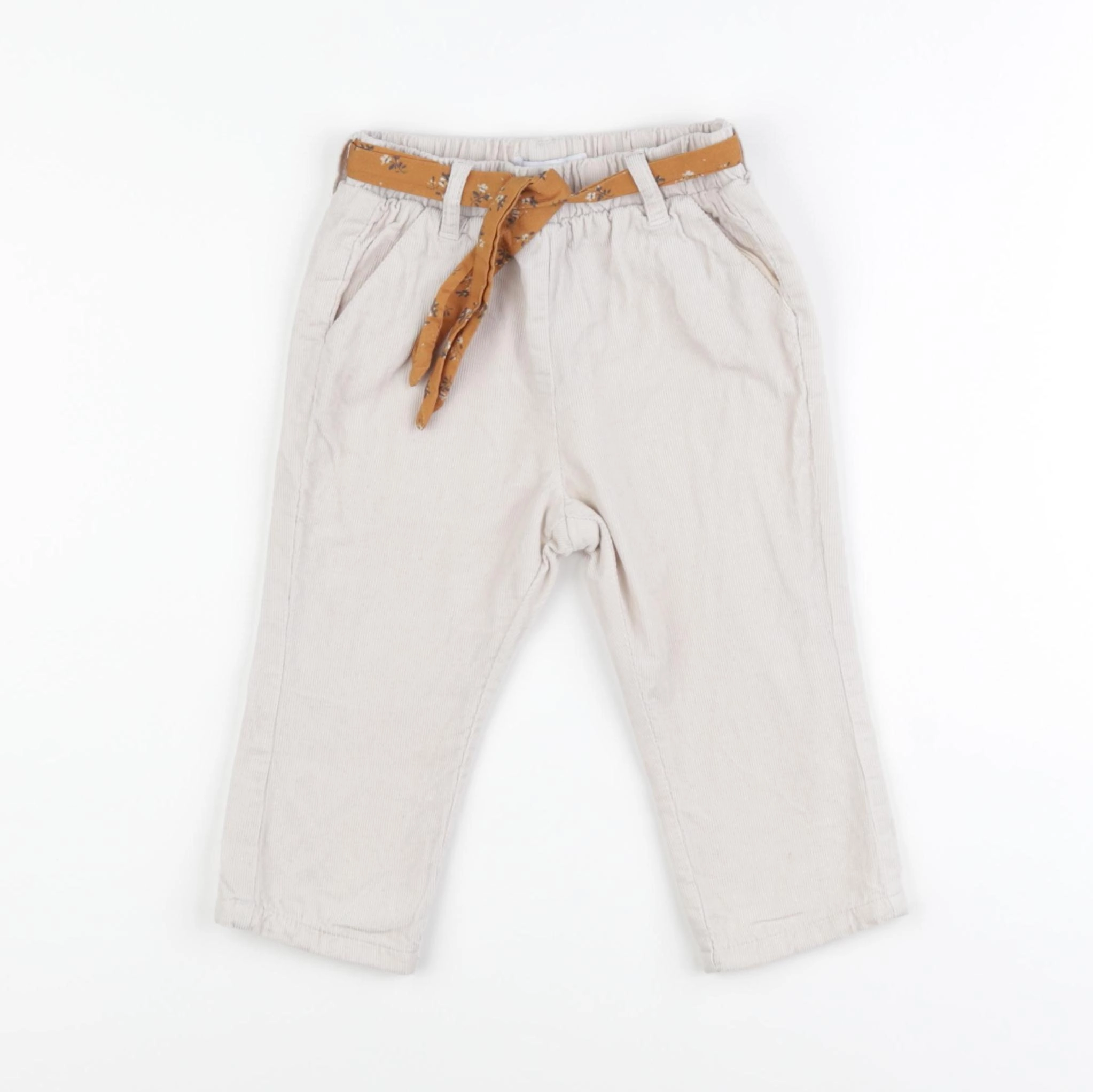Vertbaudet - pantalon beige - 12 mois