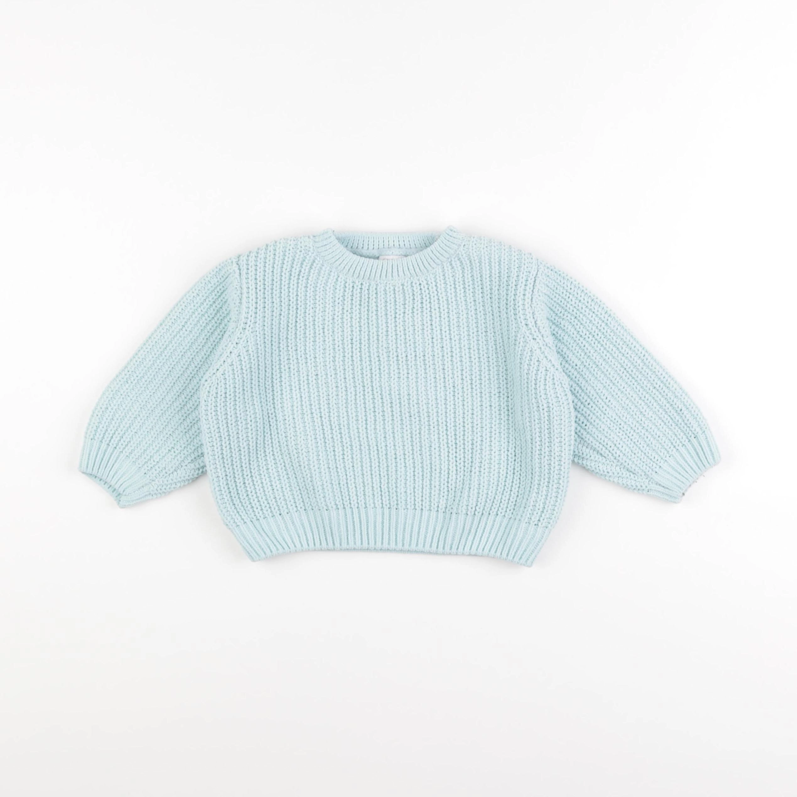 Zara - pull bleu - 12/18 mois