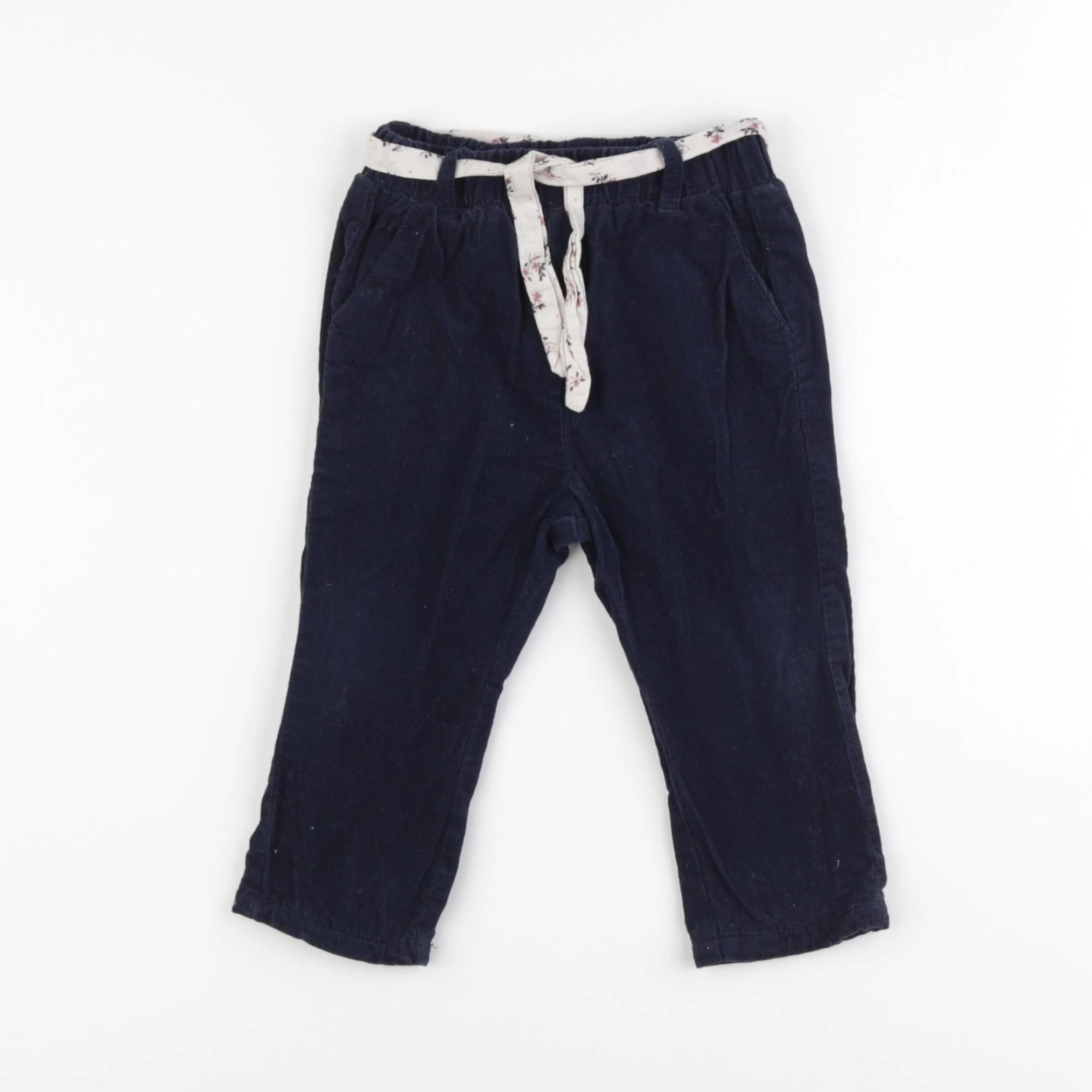 Vertbaudet - pantalon bleu - 12 mois