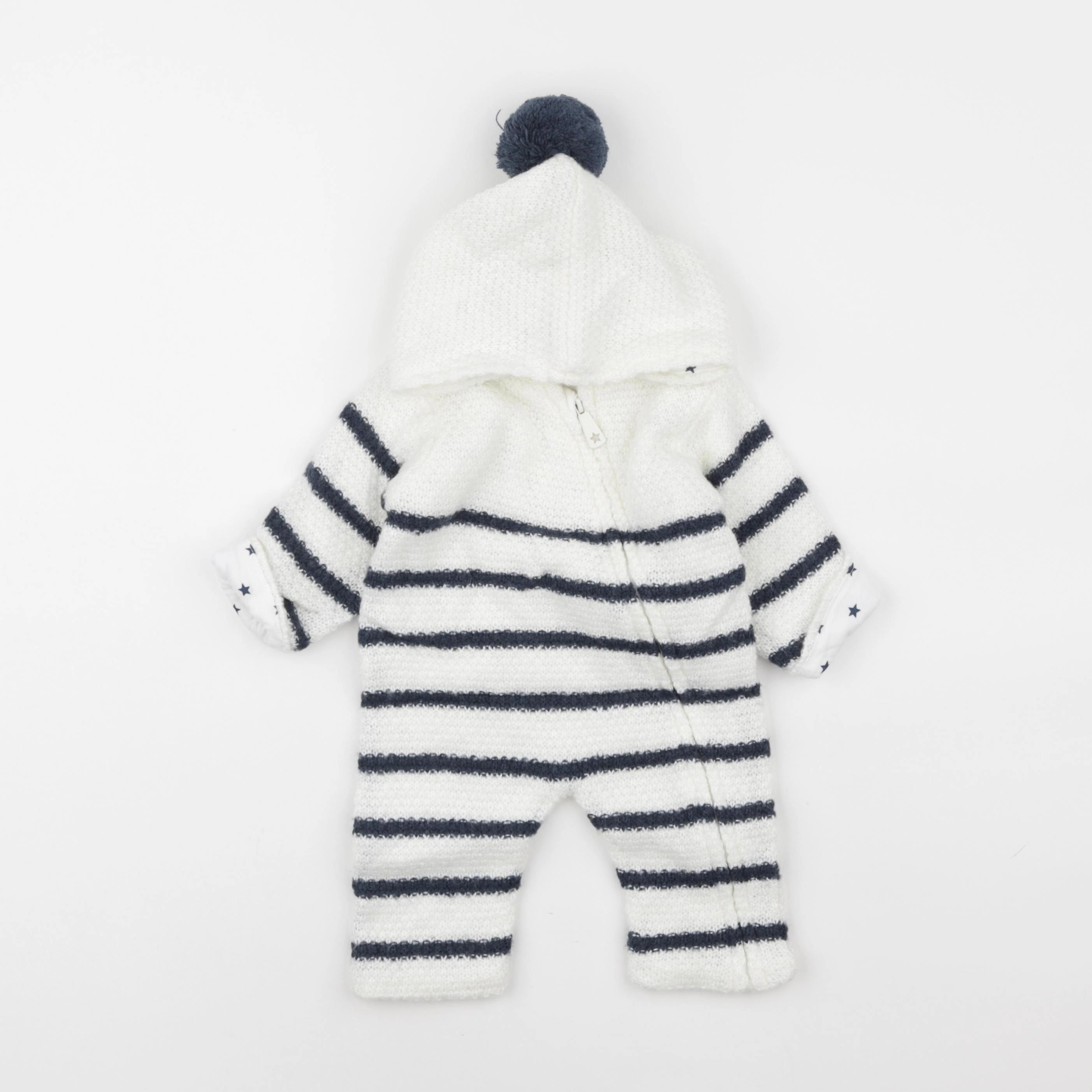 Vertbaudet - combinaison blanc, bleu - 3 mois