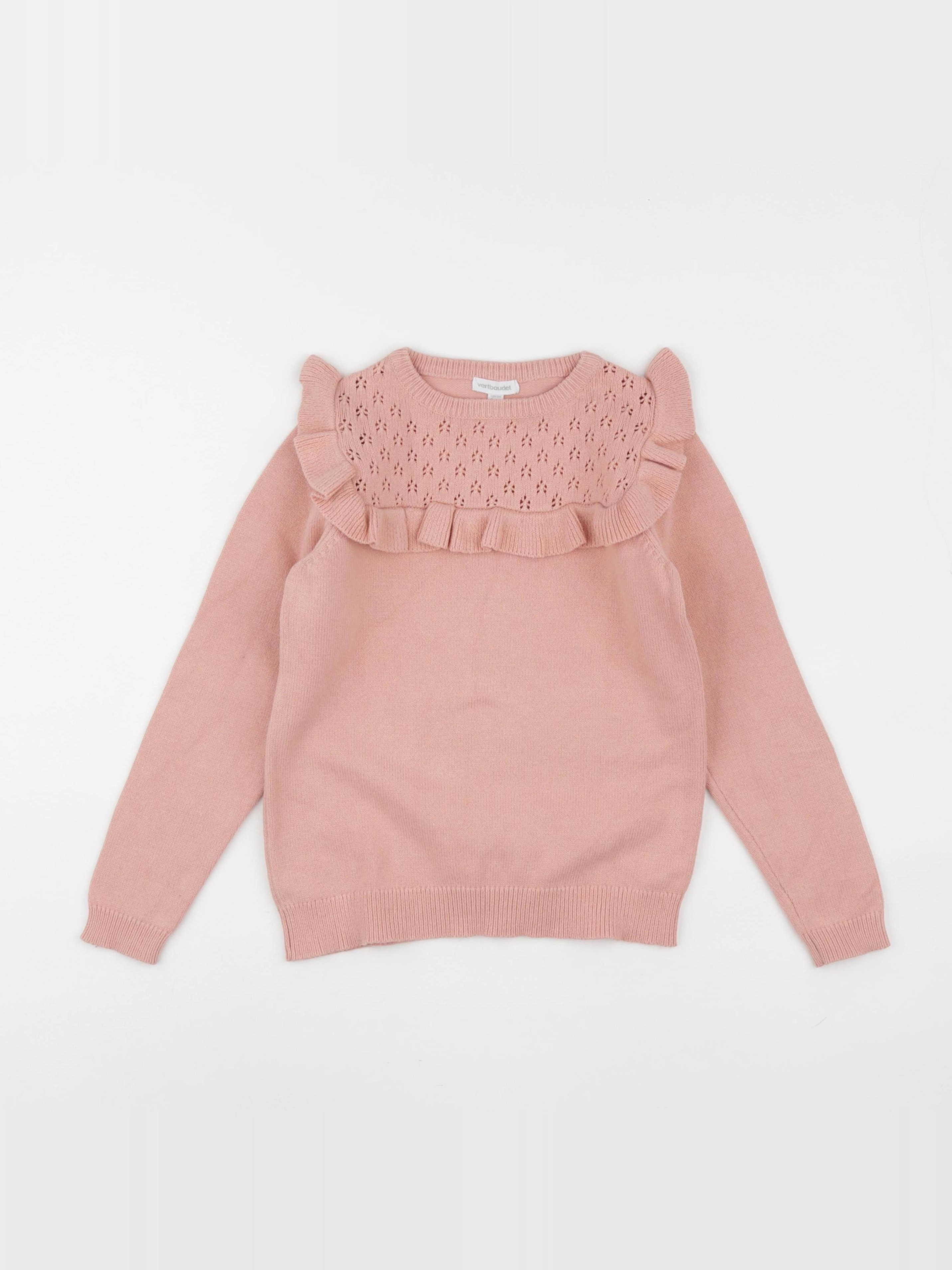 Vertbaudet - pull rose - 8 ans