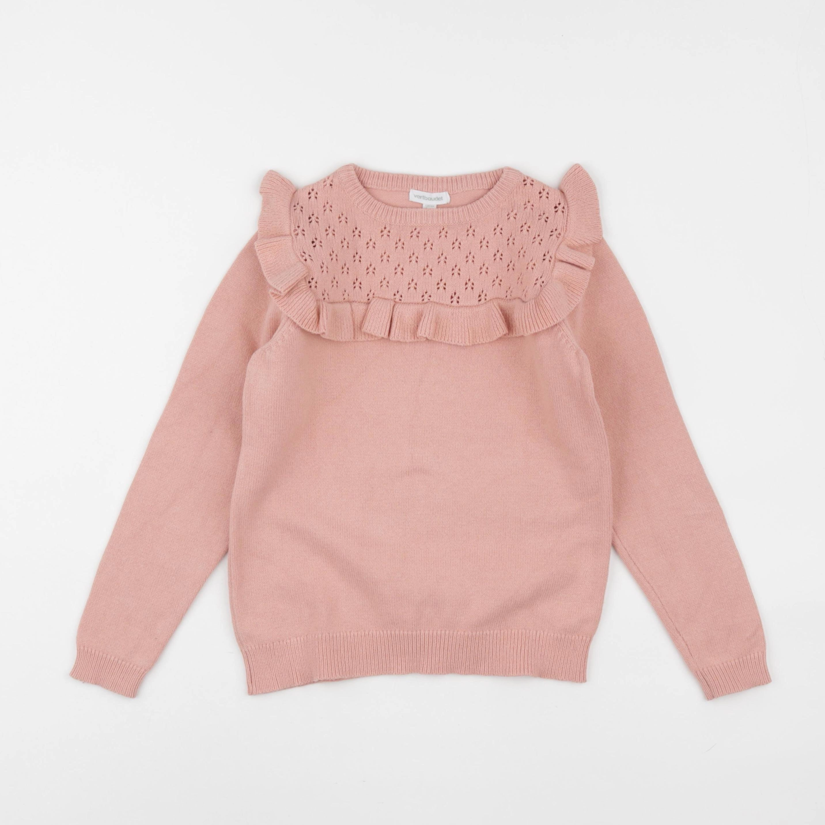 Vertbaudet - pull rose - 8 ans