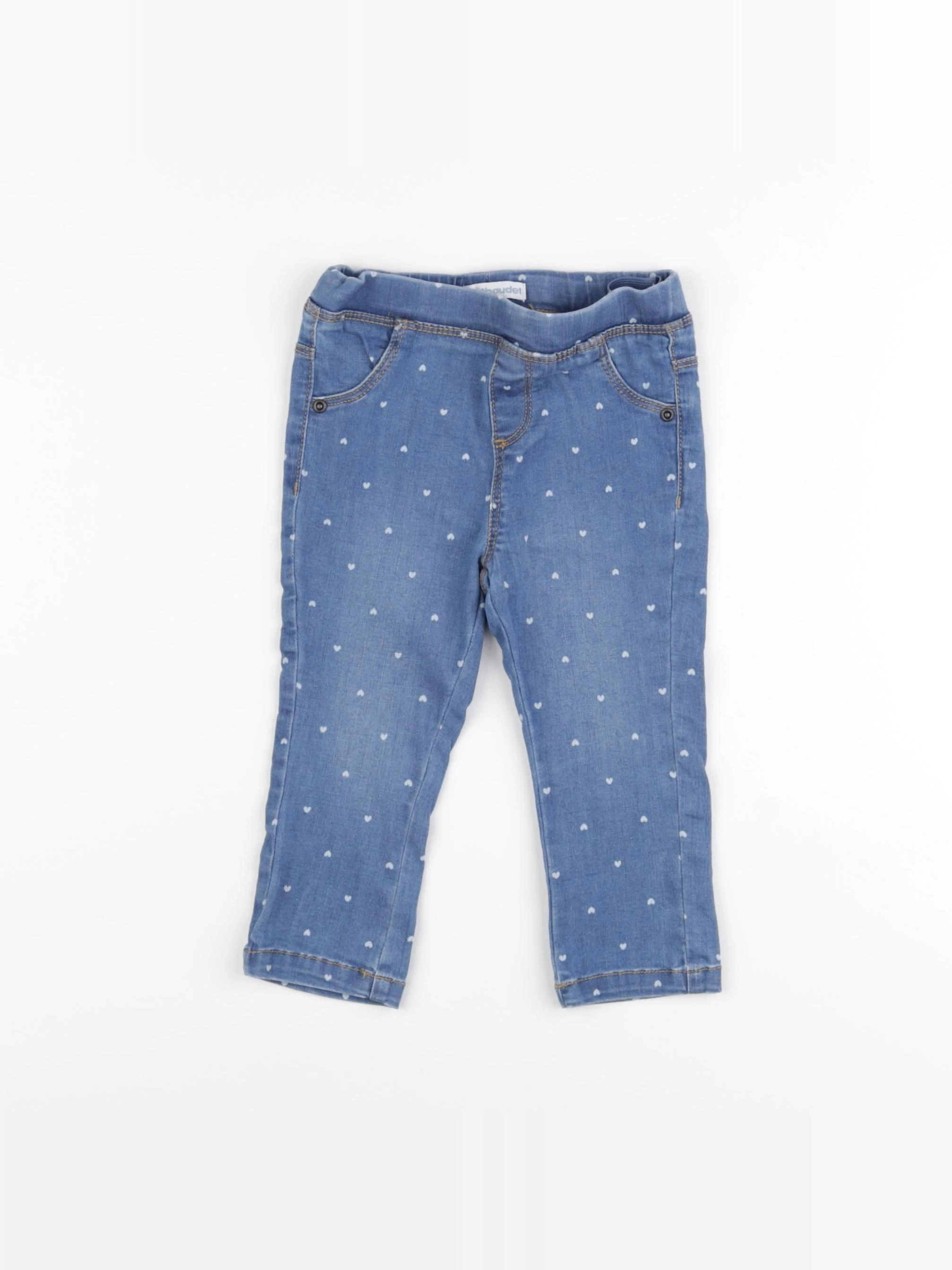 Vertbaudet - jegging bleu - 18 mois