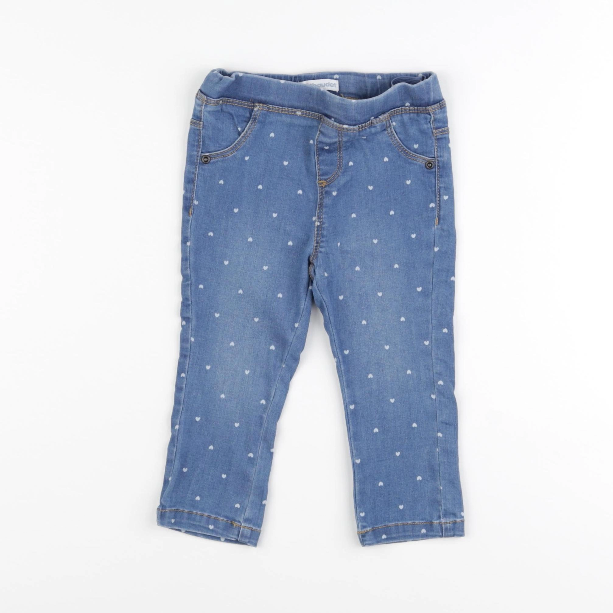 Vertbaudet - jegging bleu - 18 mois