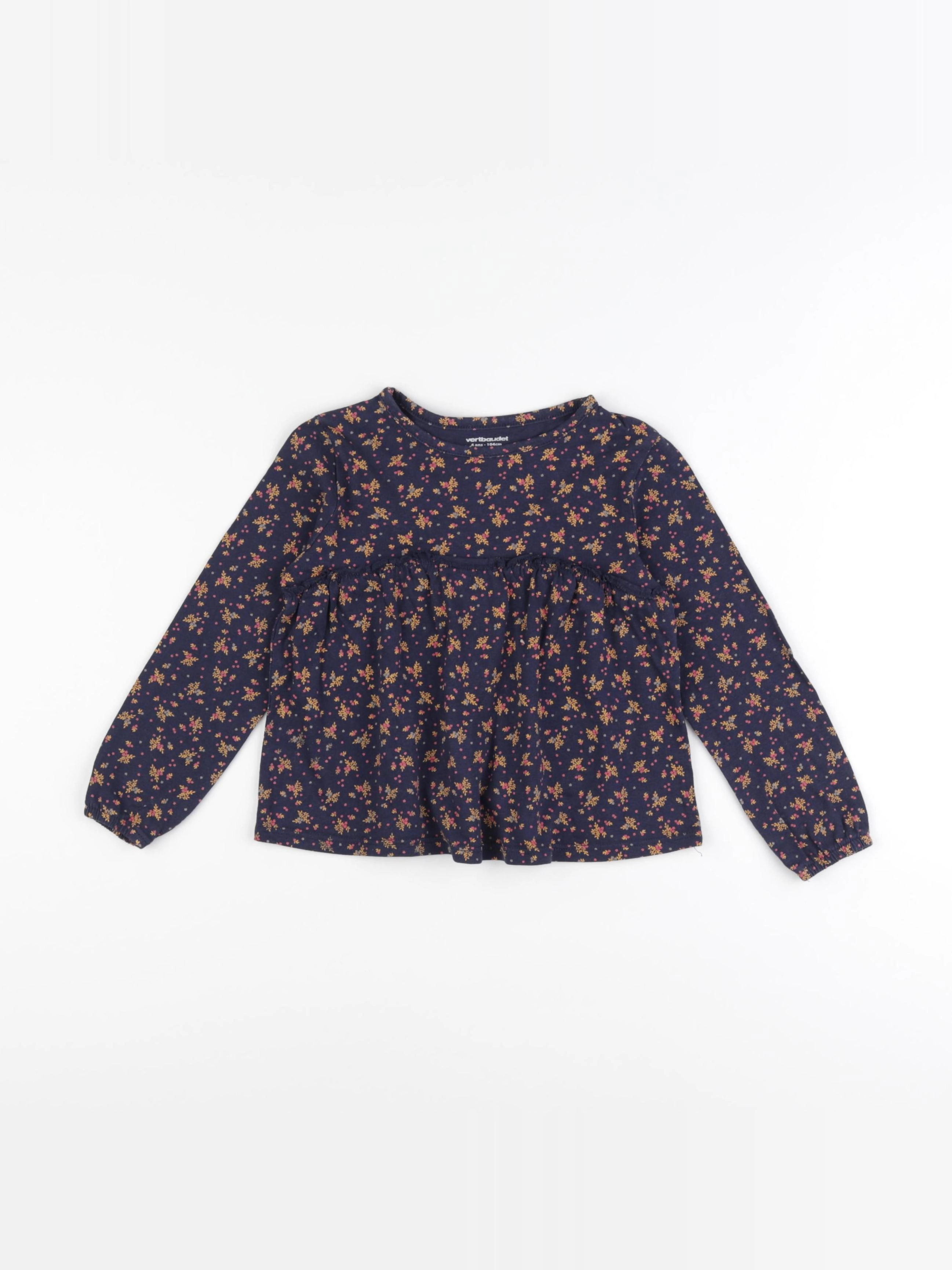 Vertbaudet - tee-shirt bleu - 4 ans