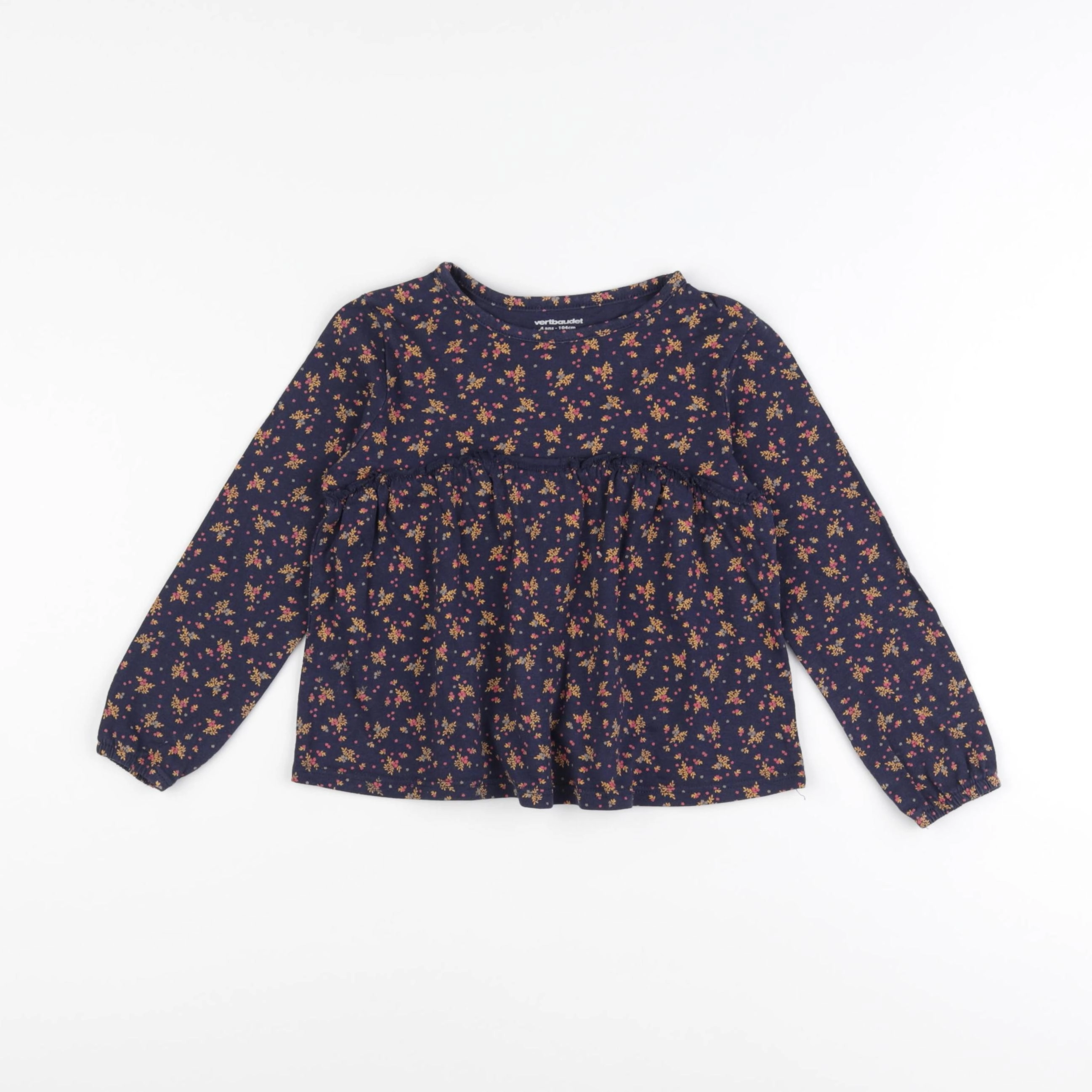 Vertbaudet - tee-shirt bleu - 4 ans