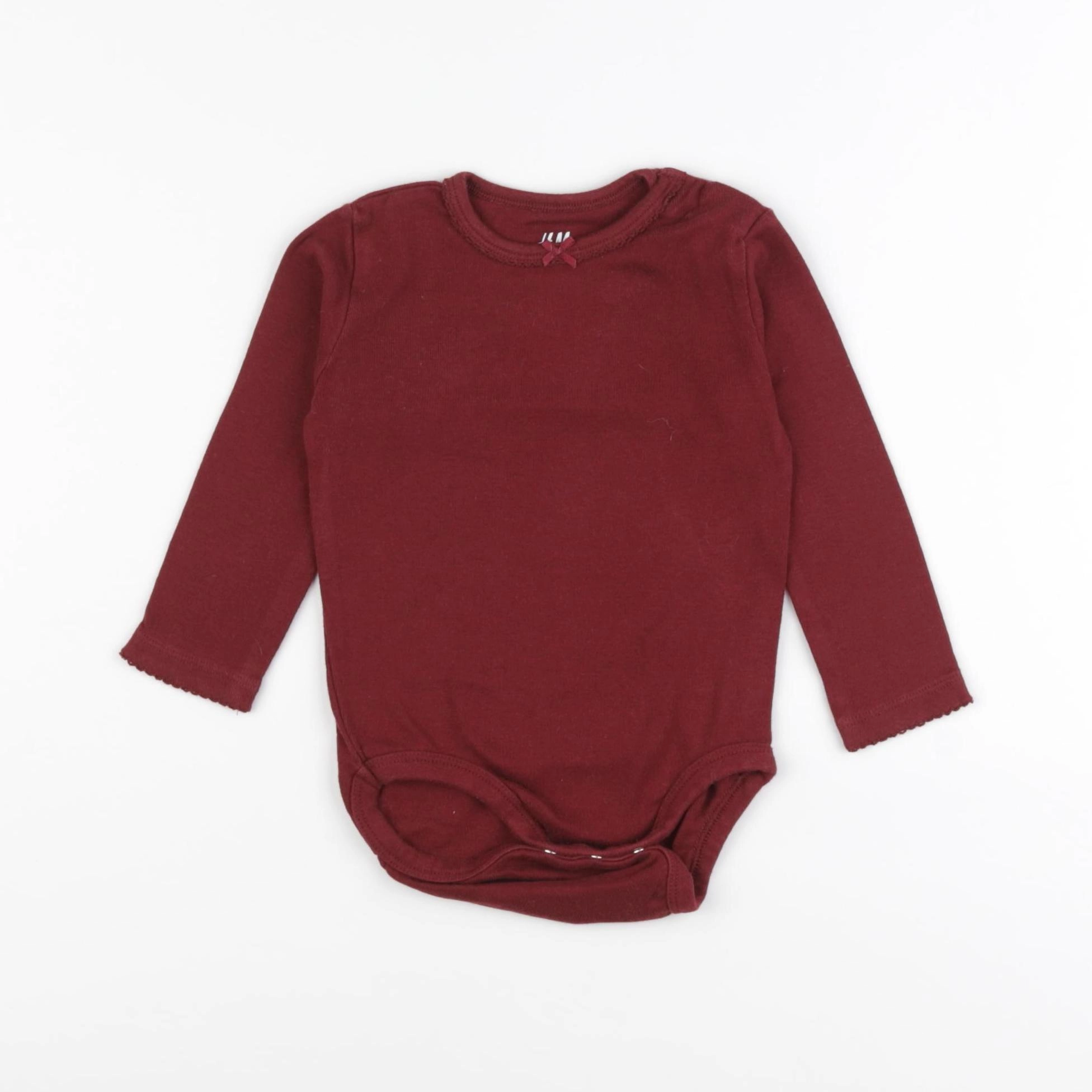 H&M - body rouge - 6/9 mois