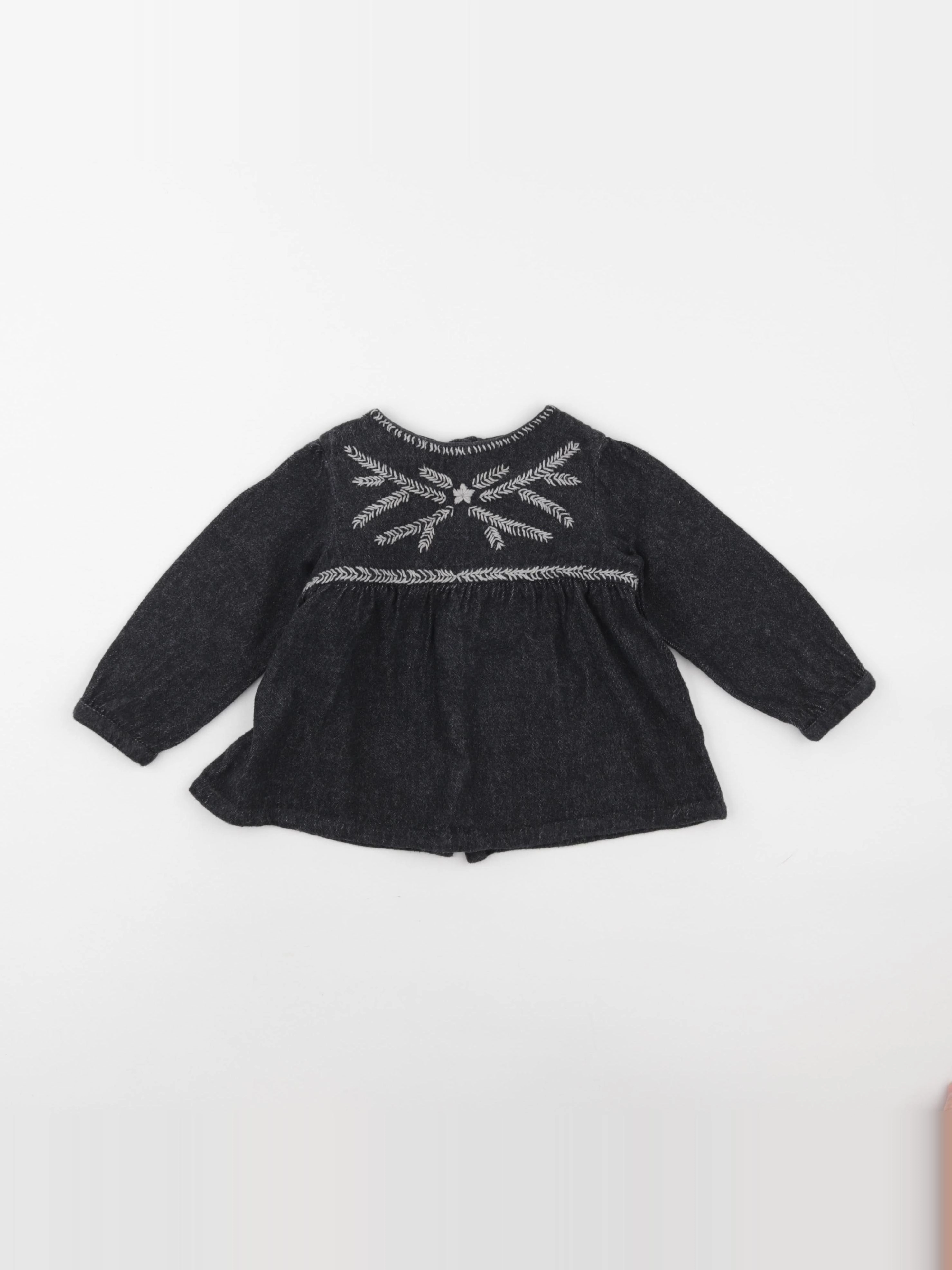Zara - blouse gris - 2/3 ans