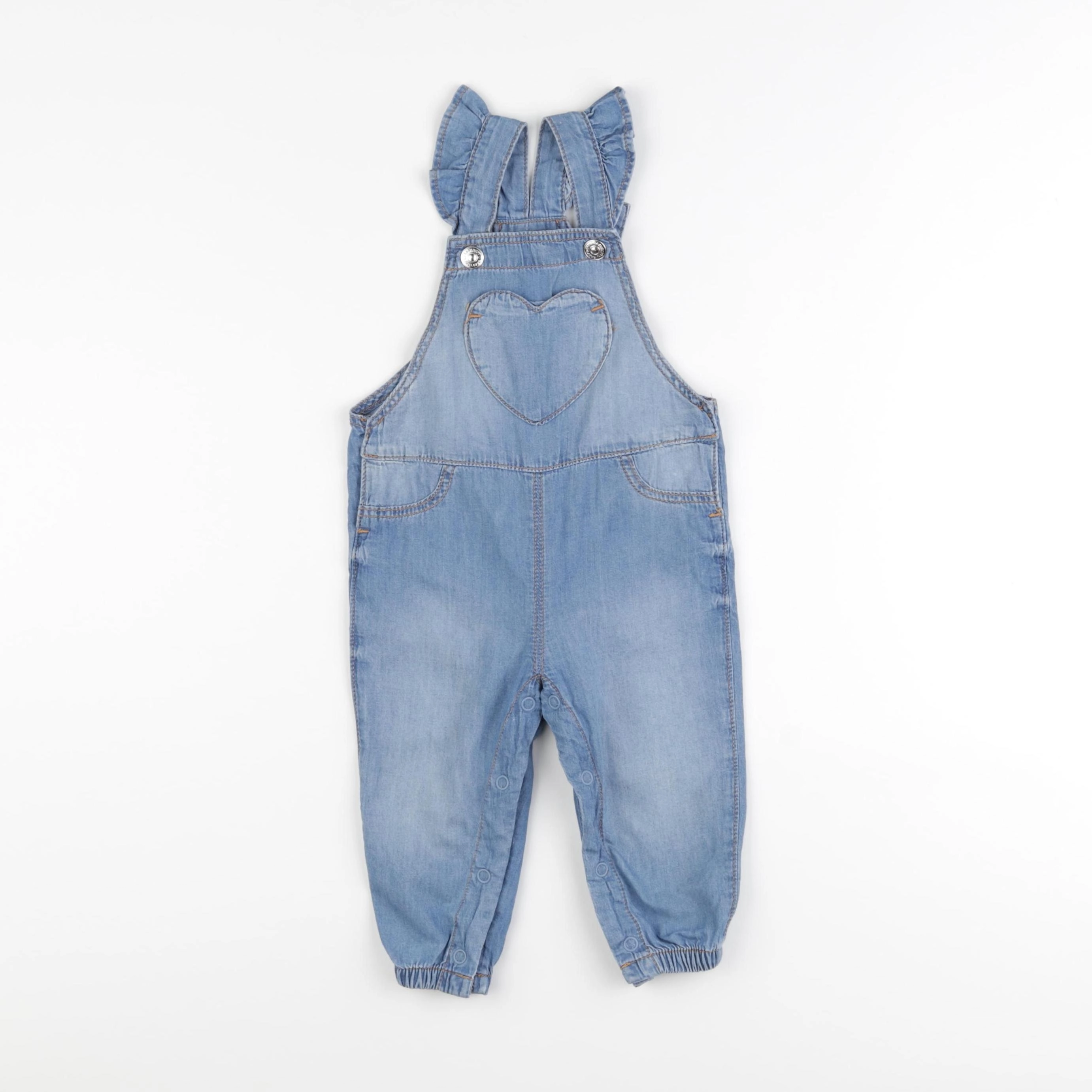 H&M - salopette bleu - 6/9 mois