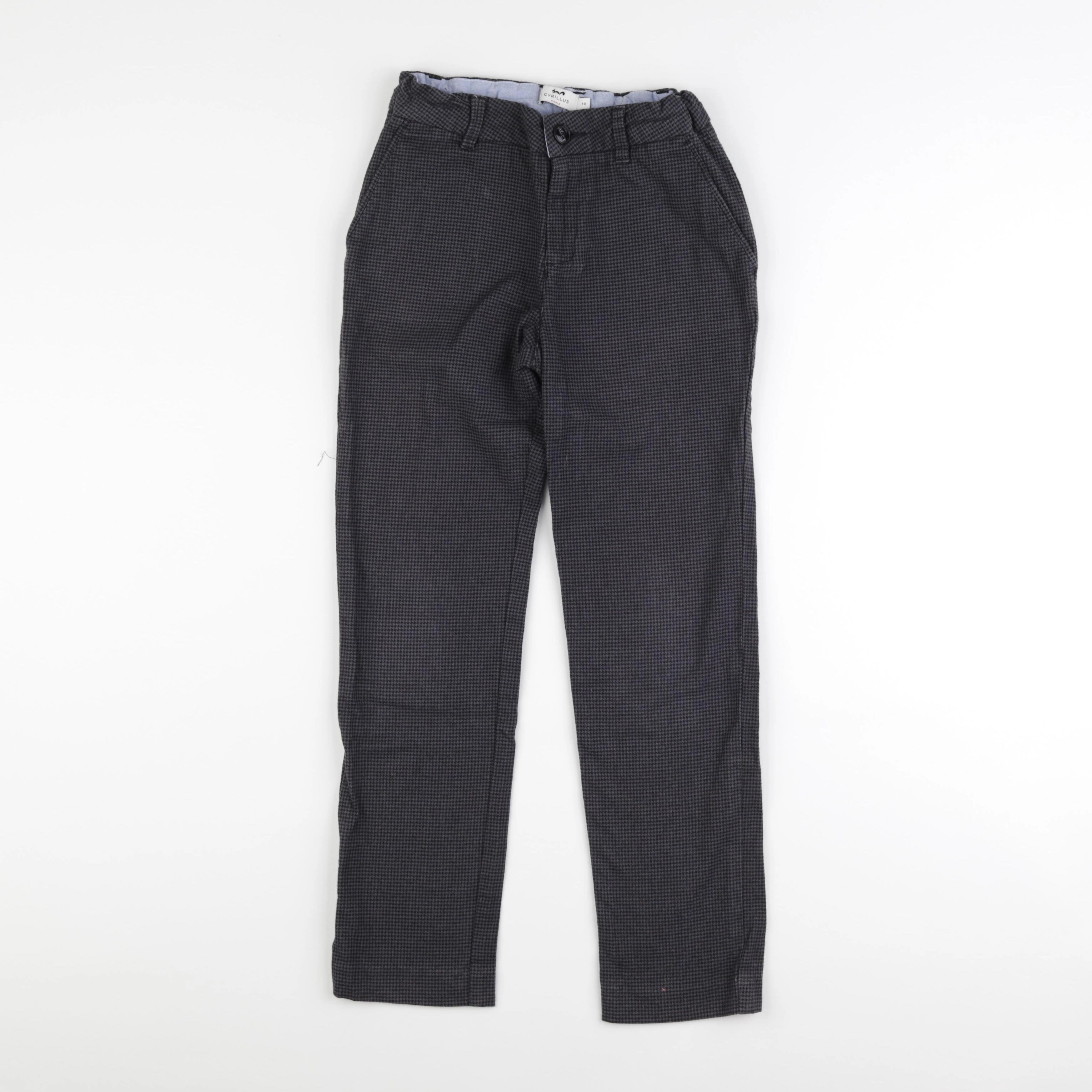 Cyrillus - pantalon noir, gris - 10 ans