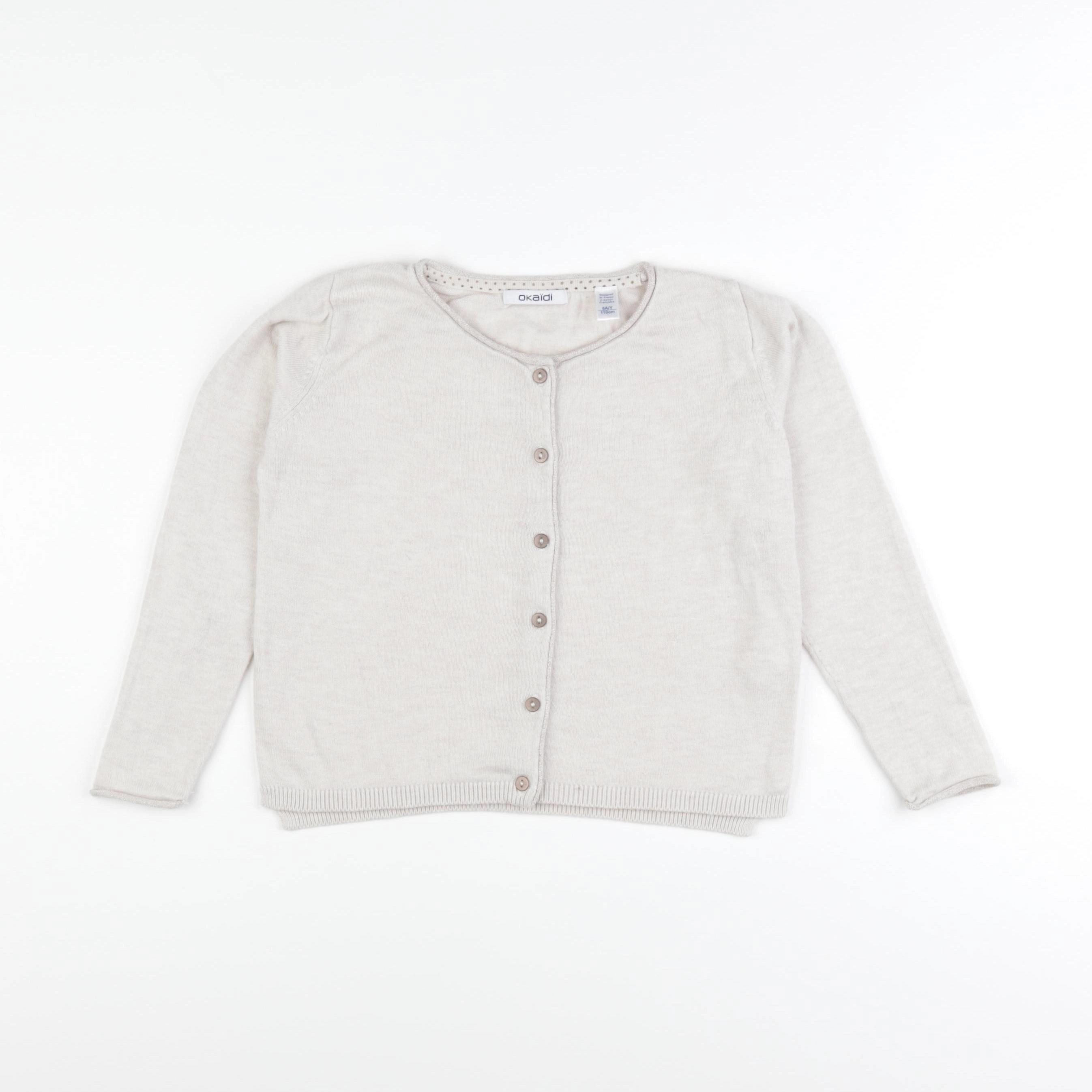Okaidi - gilet beige - 5 ans