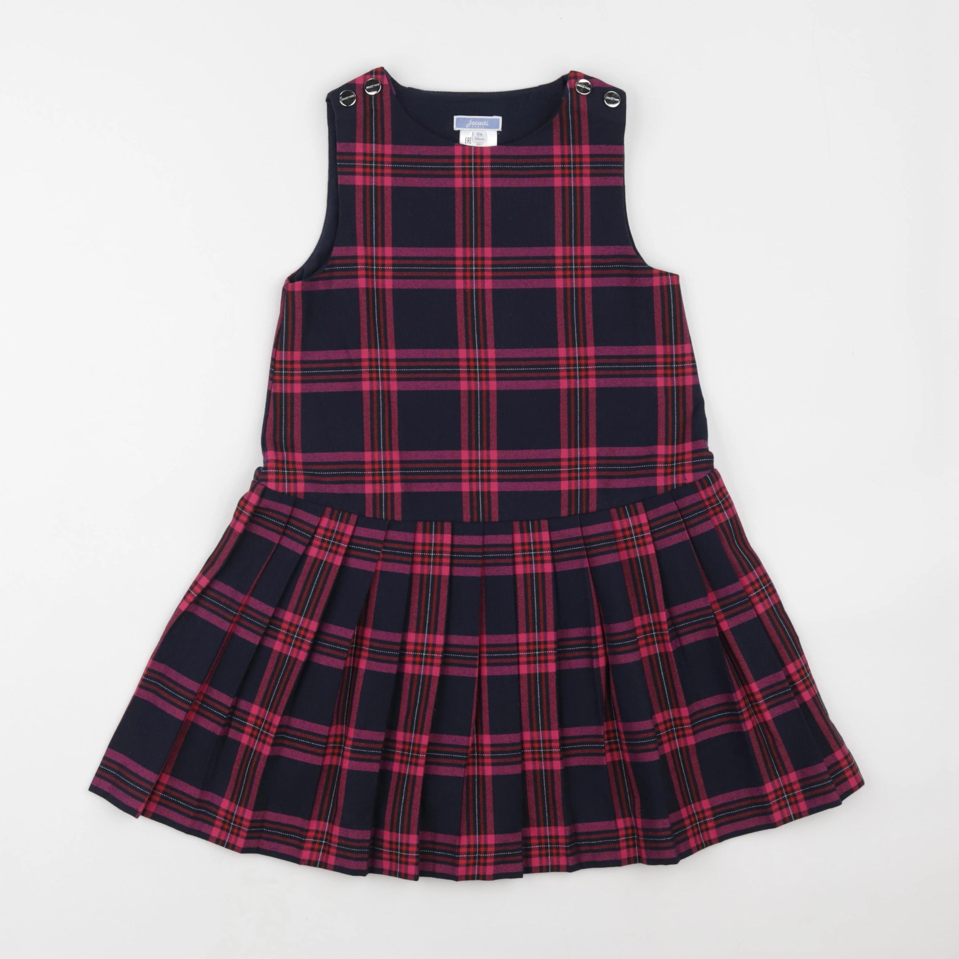 Jacadi - robe bleu, rose - 8 ans