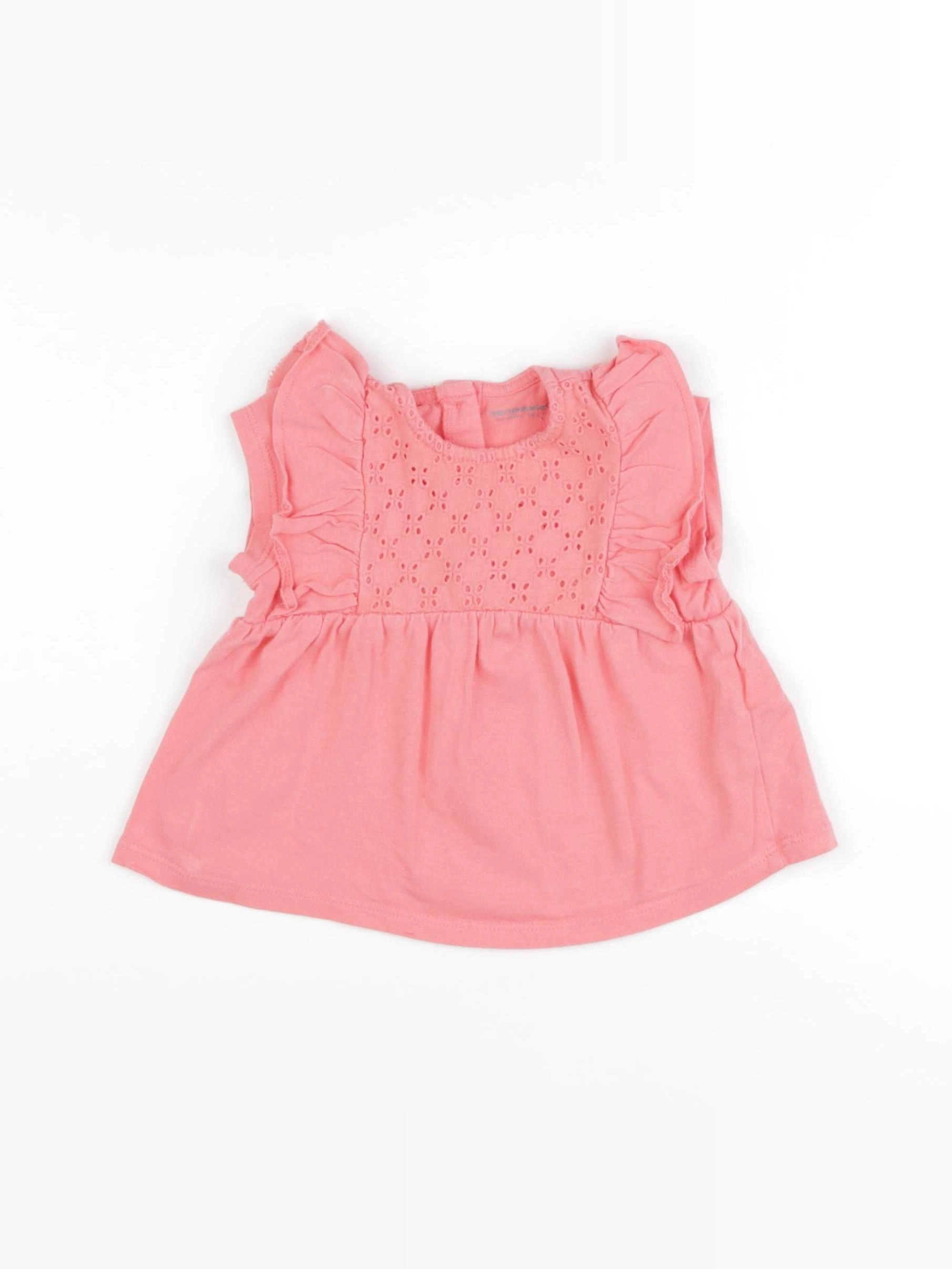 Vertbaudet - tee-shirt rose - 12 mois