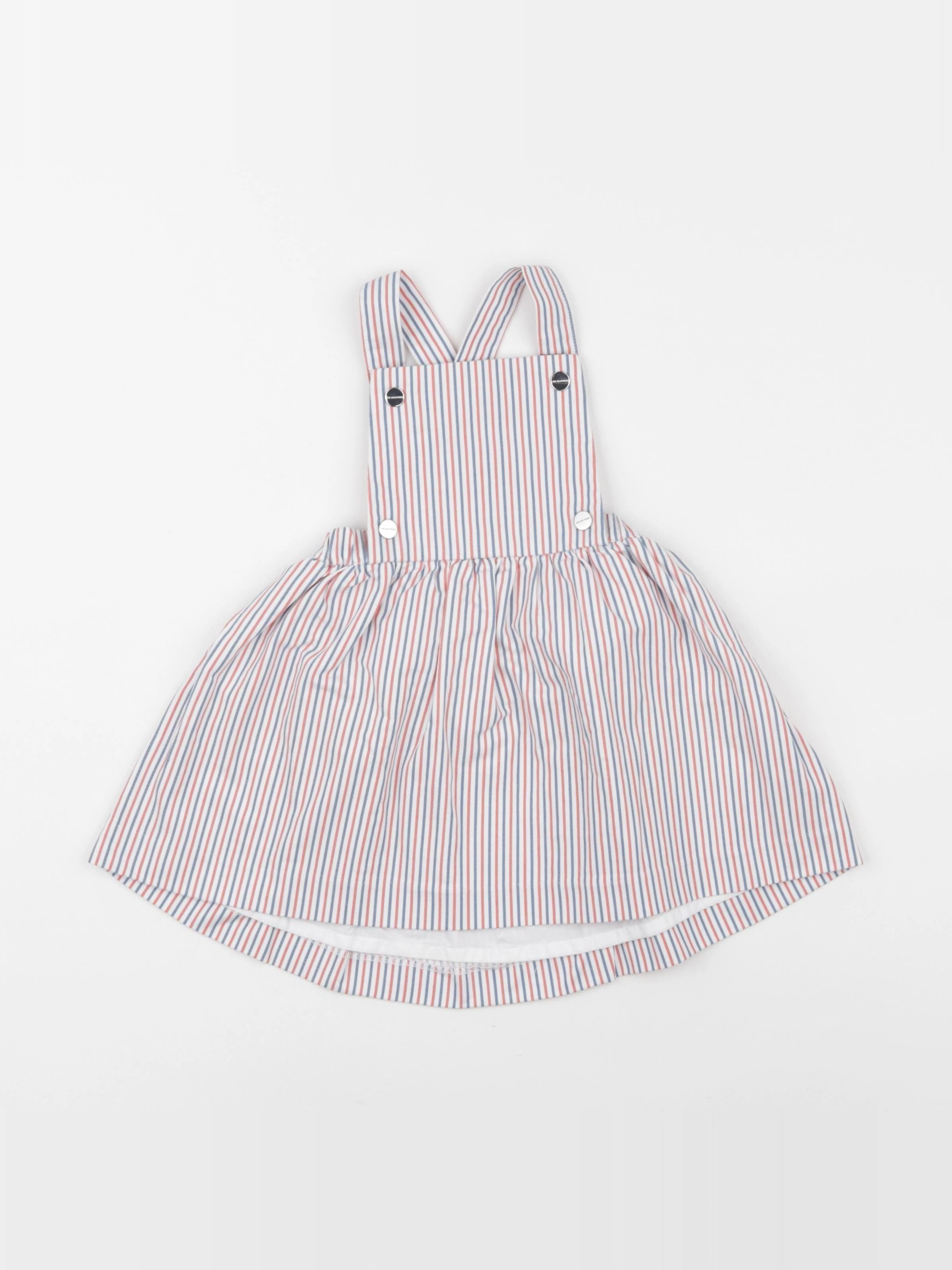Jacadi - robe blanc, bleu, orange - 18 mois