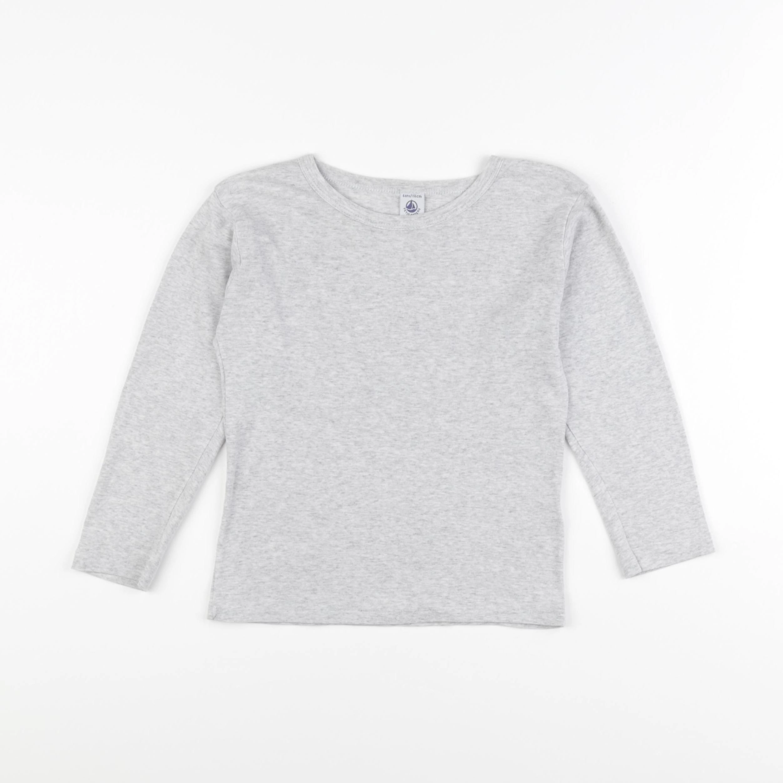 Petit Bateau - tee-shirt gris - 6 mois