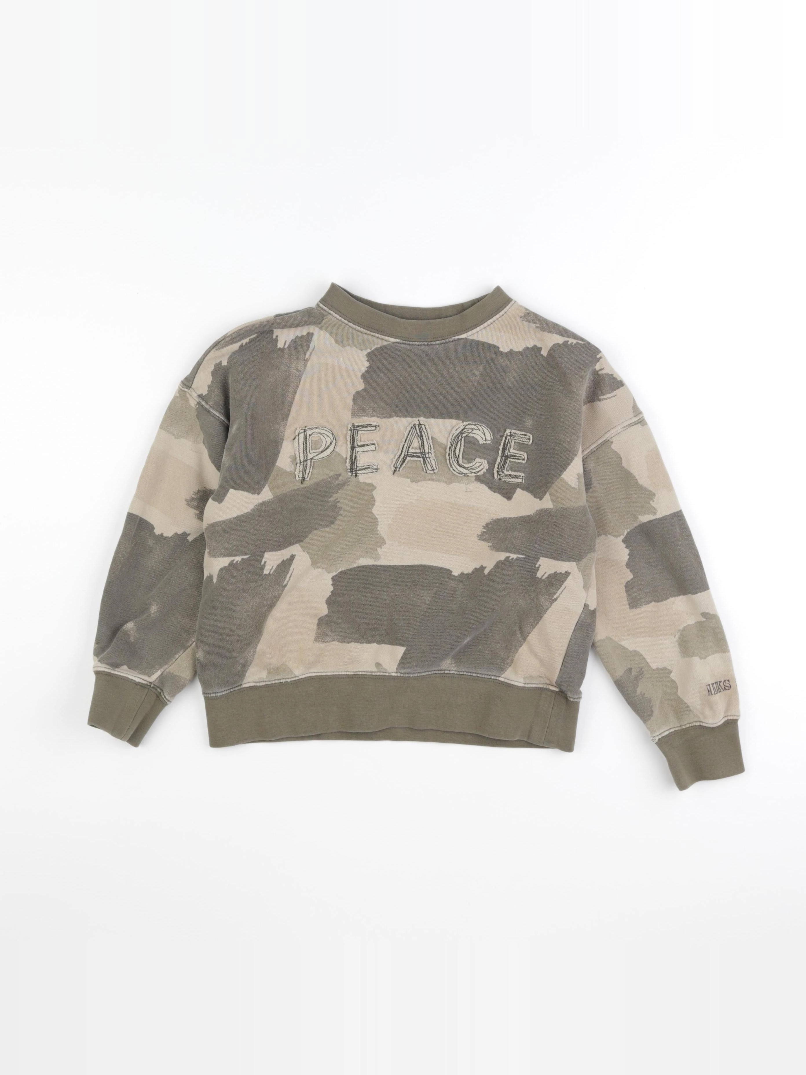 IKKS - sweat beige, vert - 8 ans