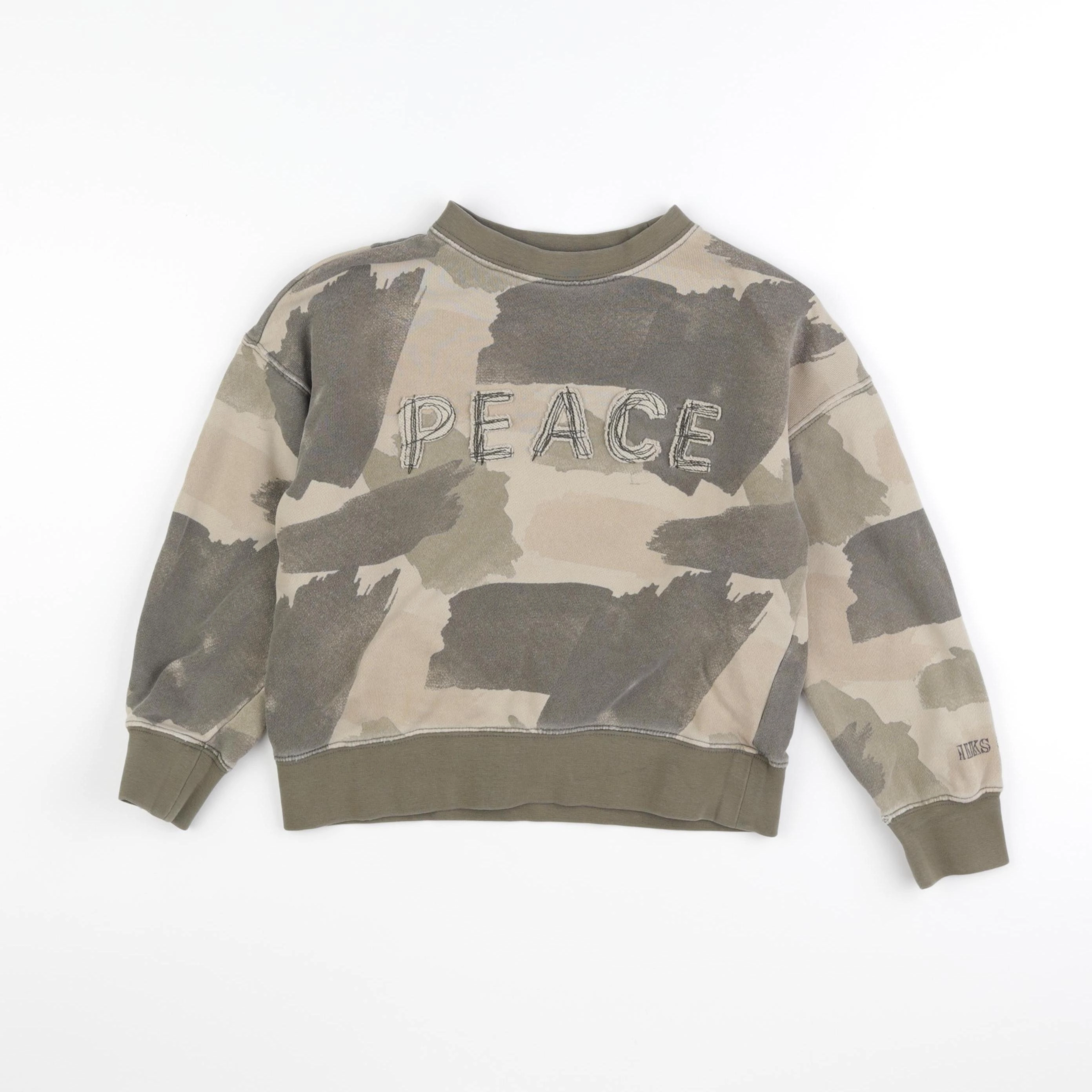 IKKS - sweat beige, vert - 8 ans