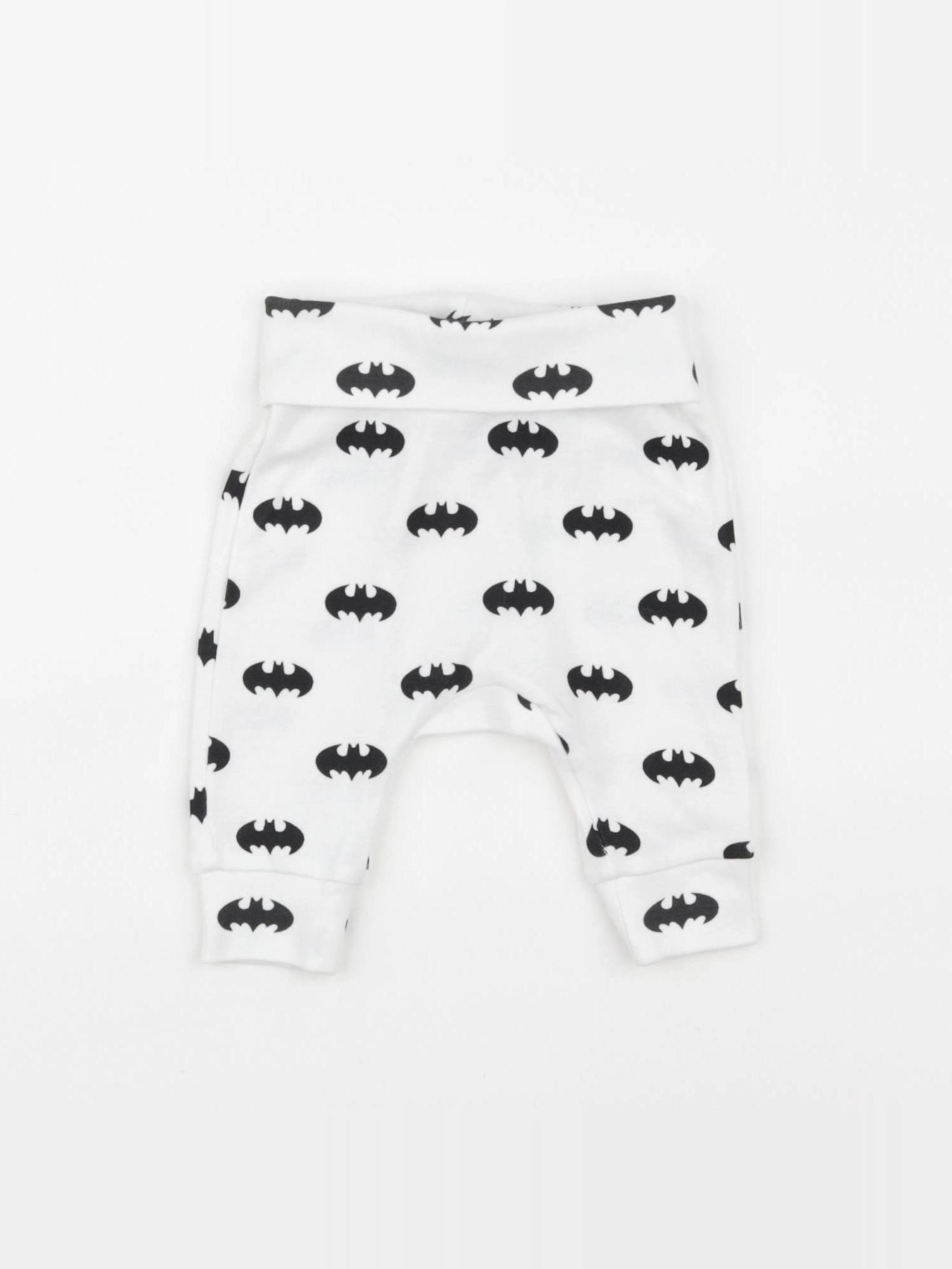 H&M - sarouel blanc, noir - 0/1 mois