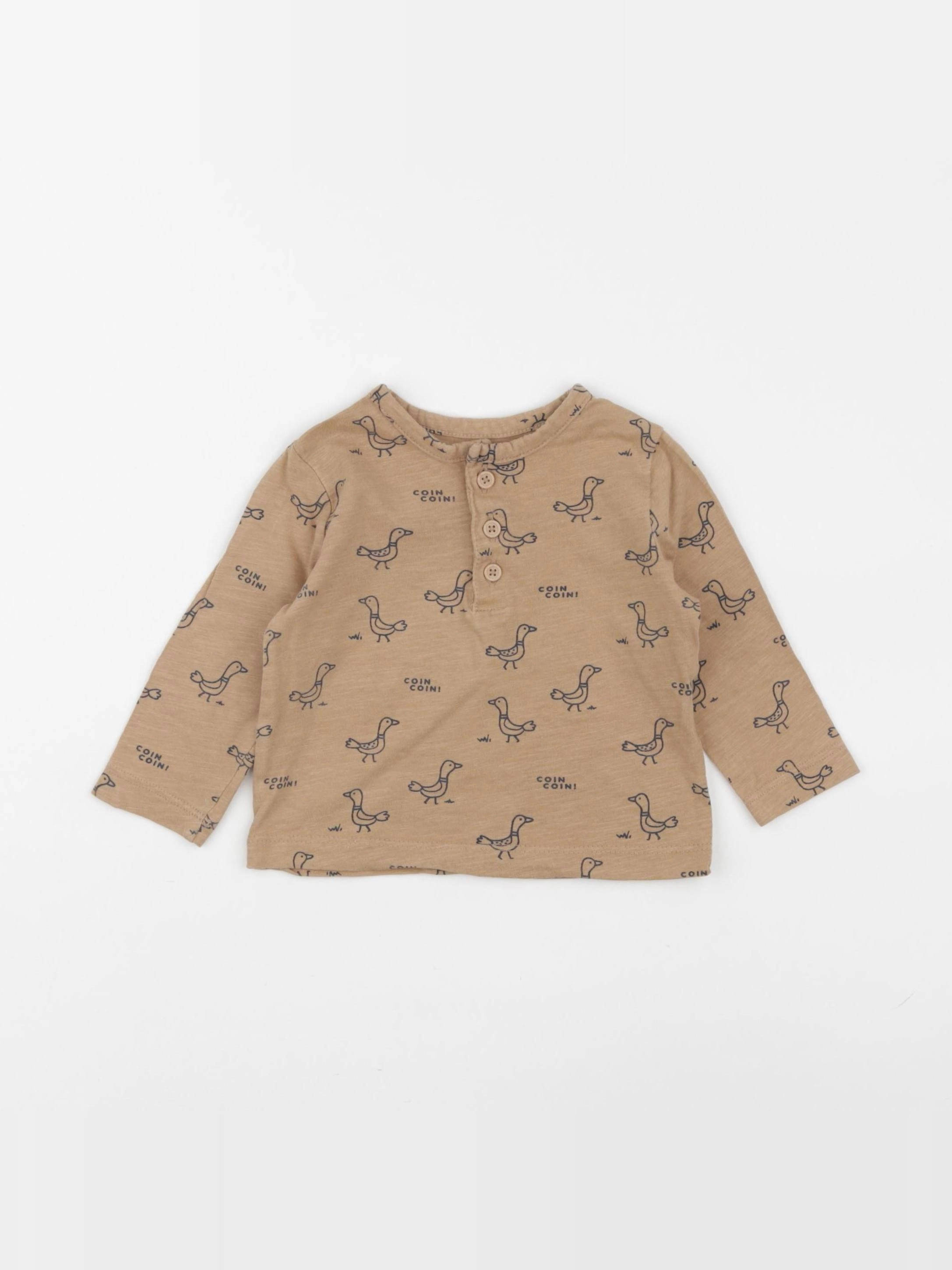 Boutchou - tee-shirt marron - 9 mois