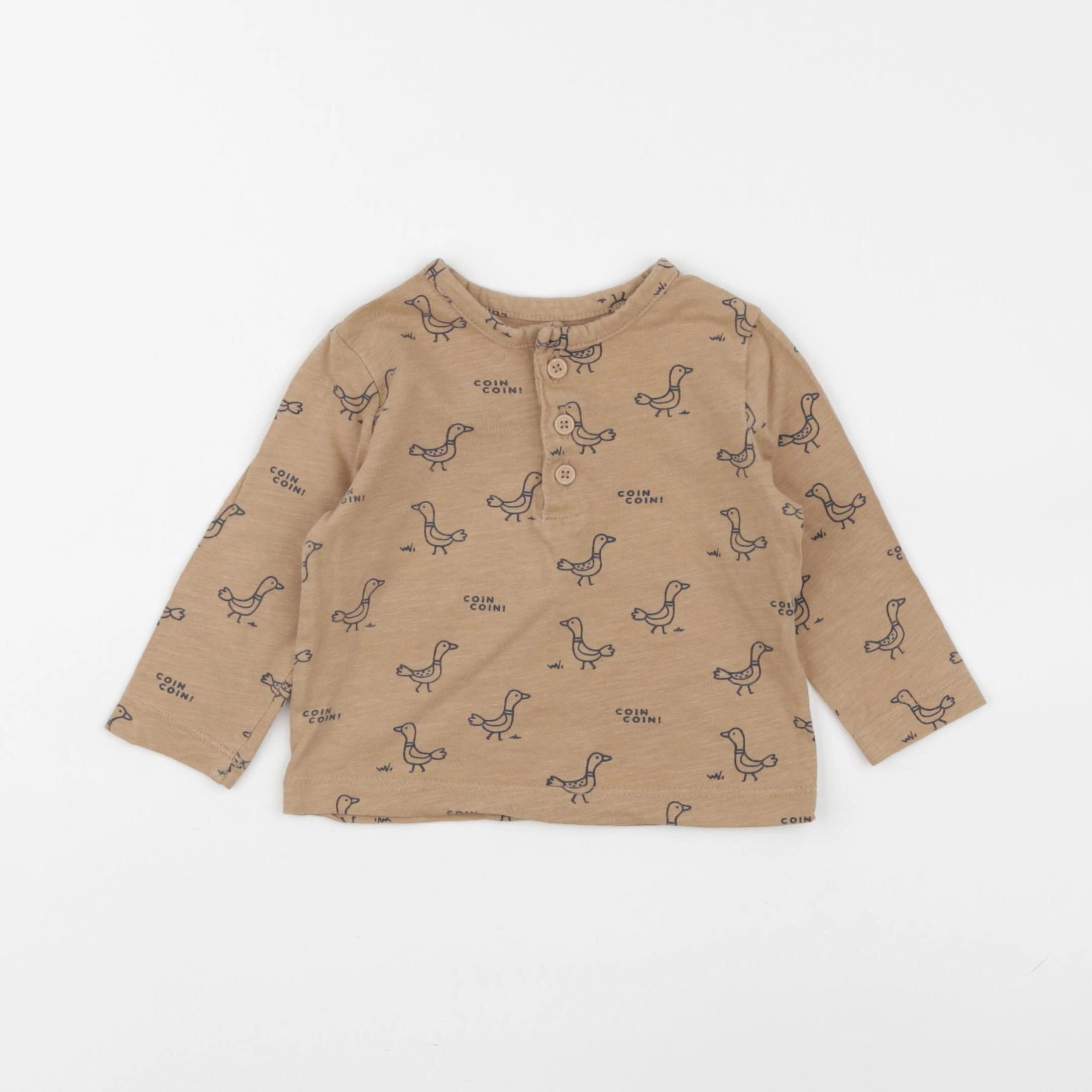 Boutchou - tee-shirt marron - 9 mois