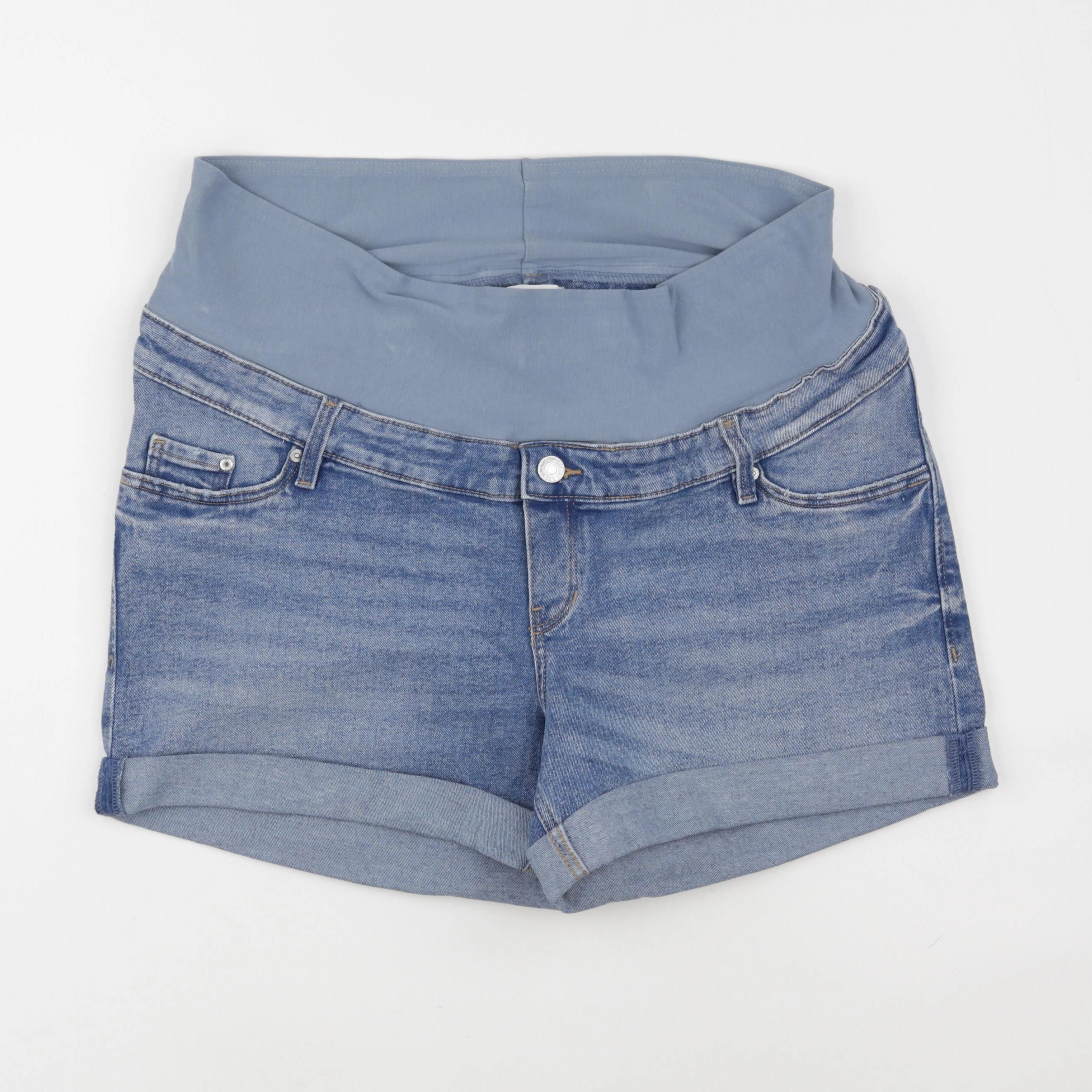 H&M - short grossesse bleu - l
