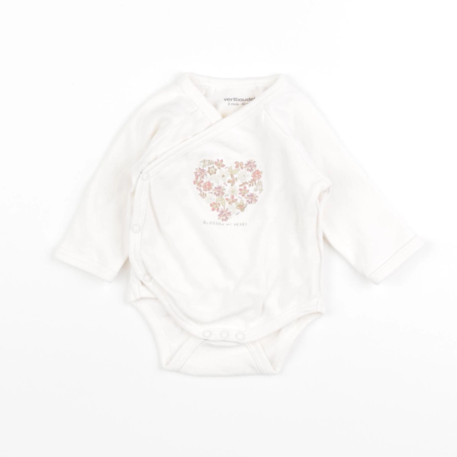 Vertbaudet - body beige - 3 mois