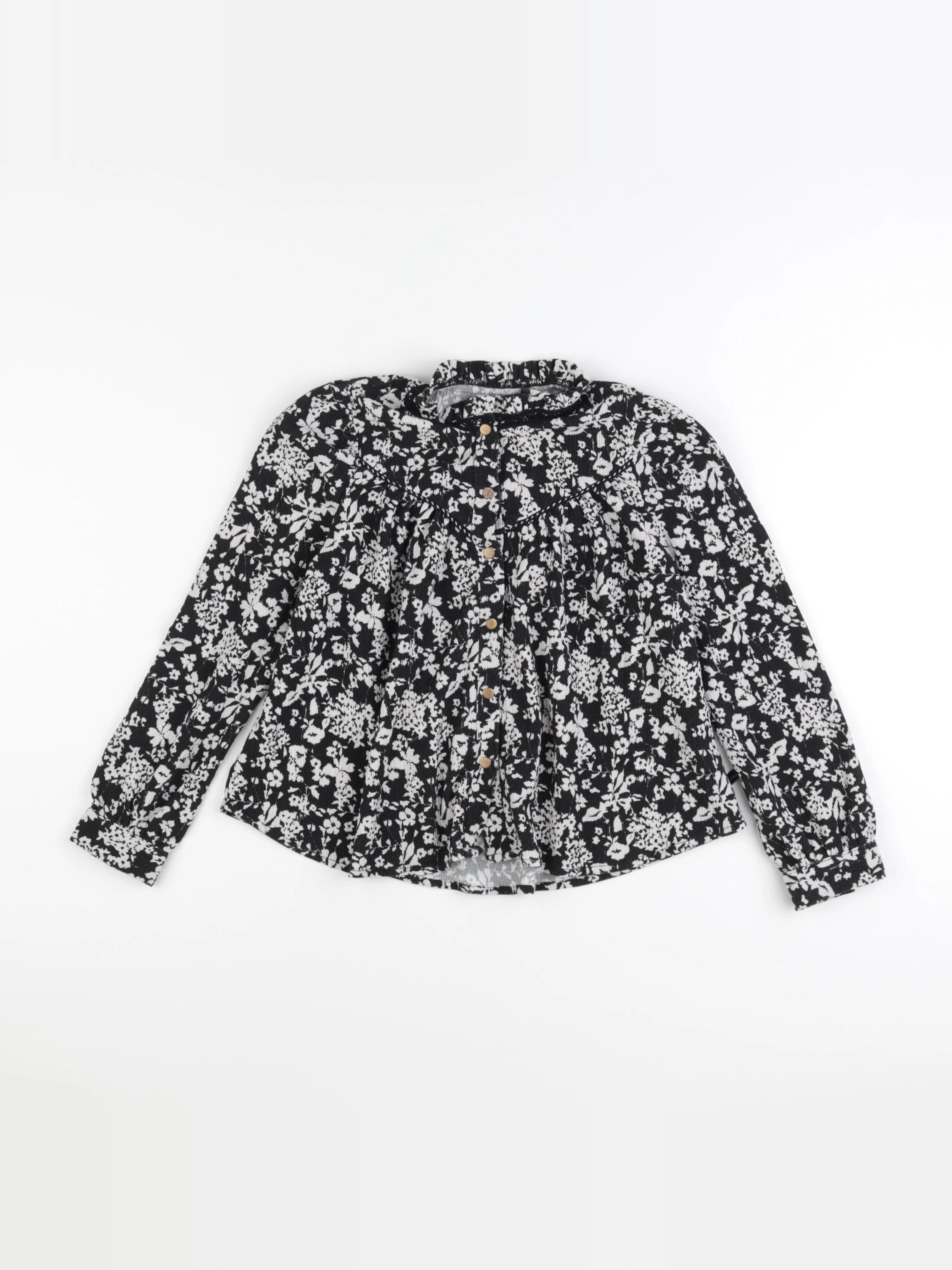 IKKS - blouse noir, beige - 8 ans