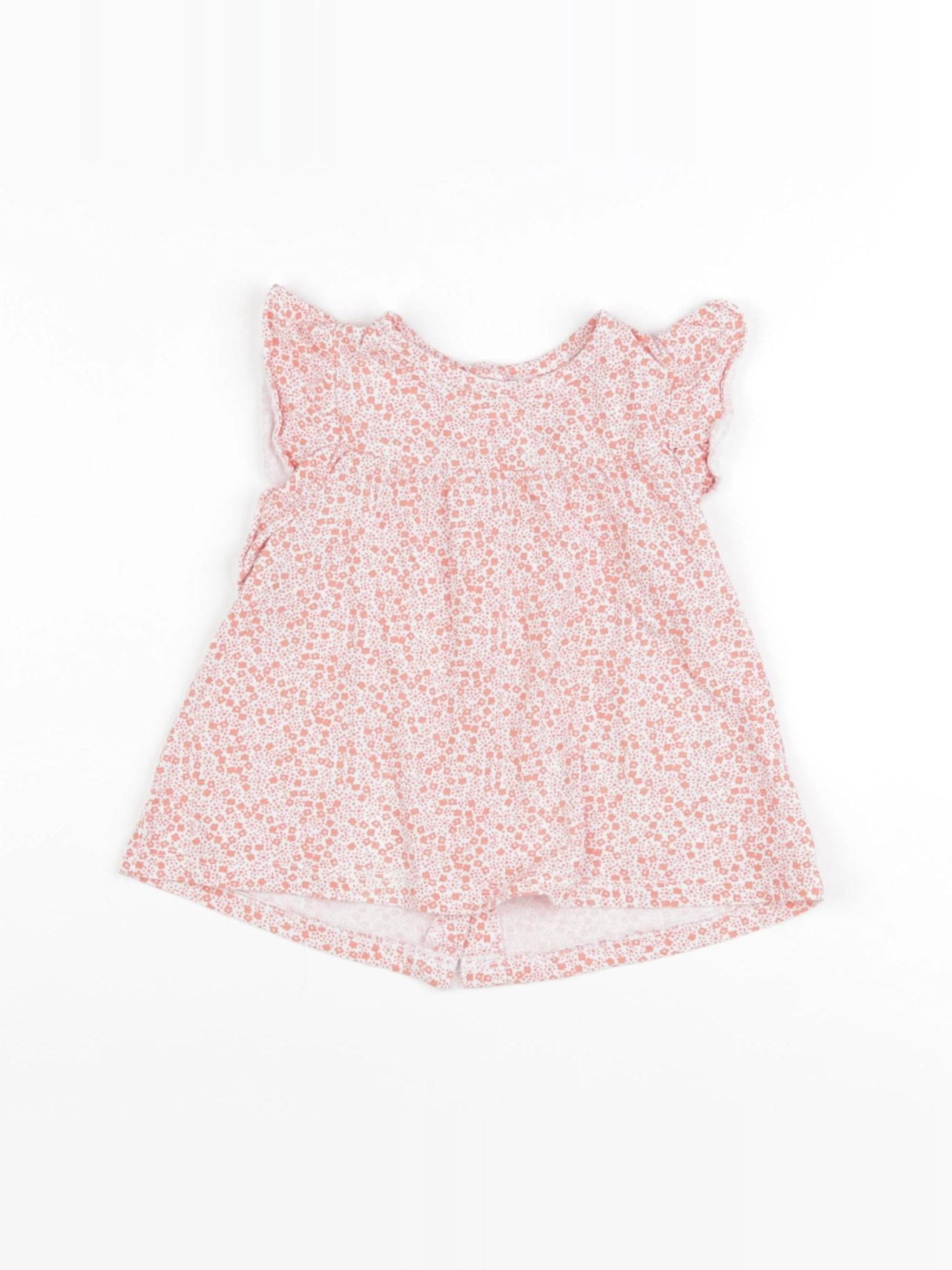 Vertbaudet - tee-shirt blanc, orange - 24 mois