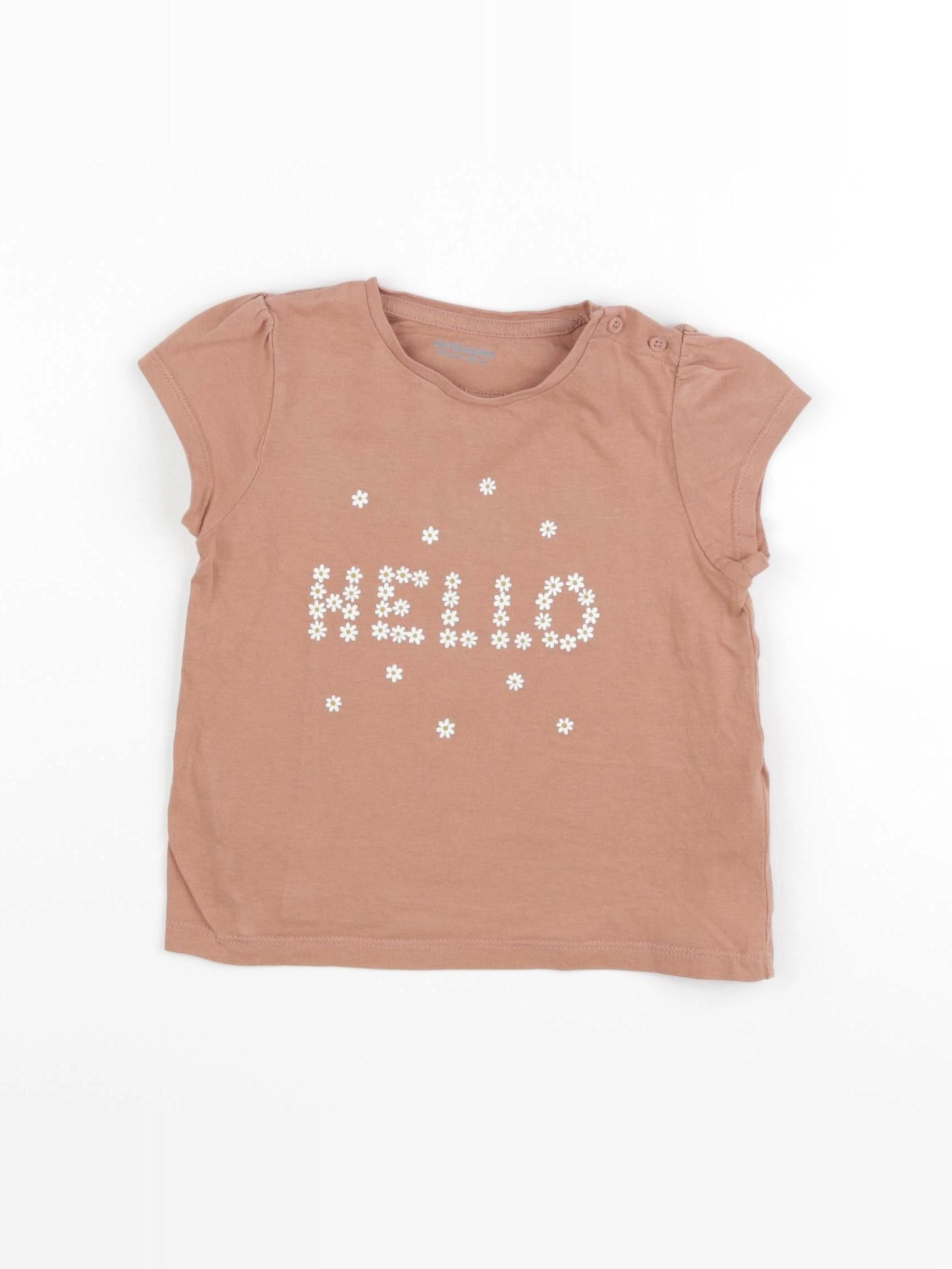 Vertbaudet - tee-shirt marron - 24 mois