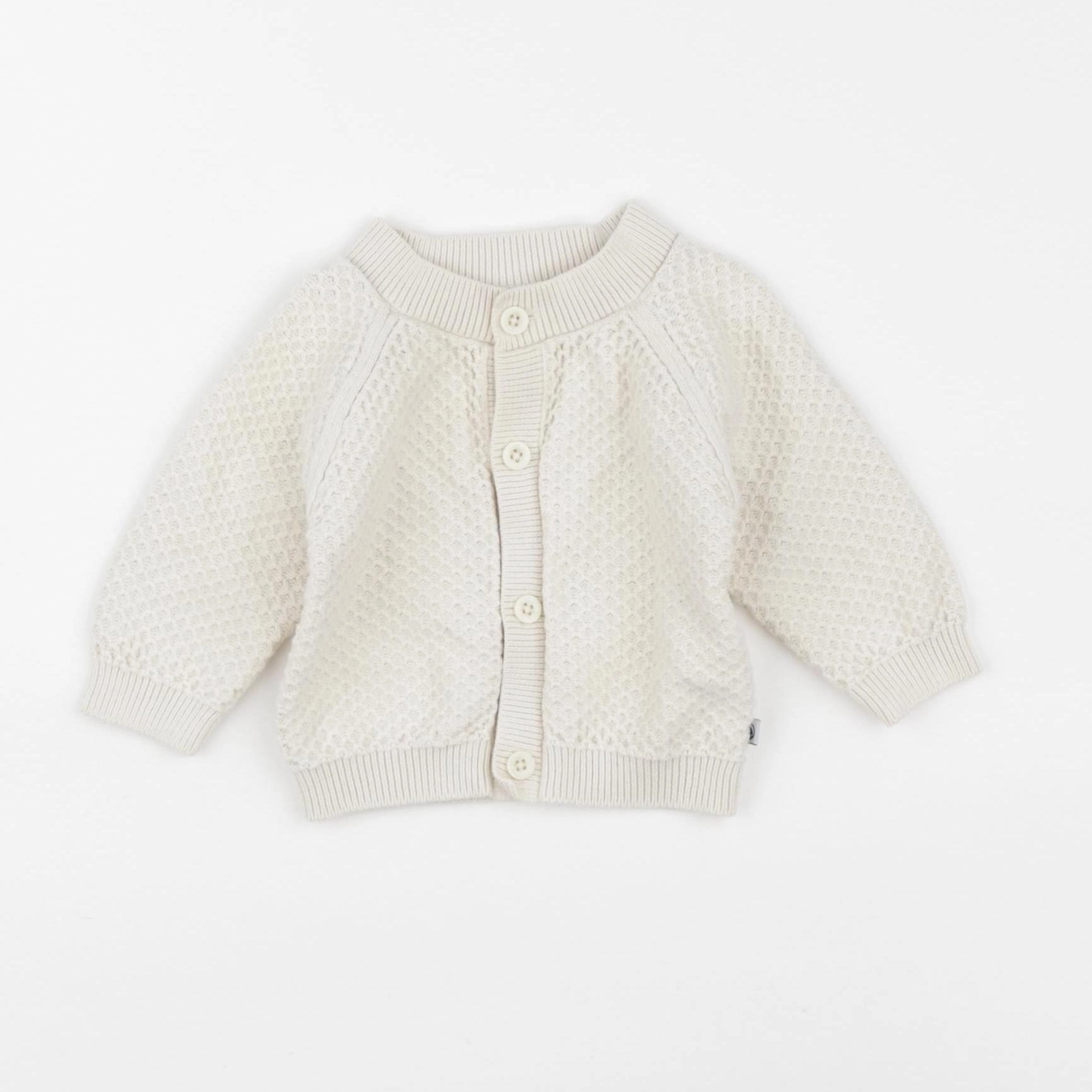 Petit Bateau - gilet blanc - 3 mois