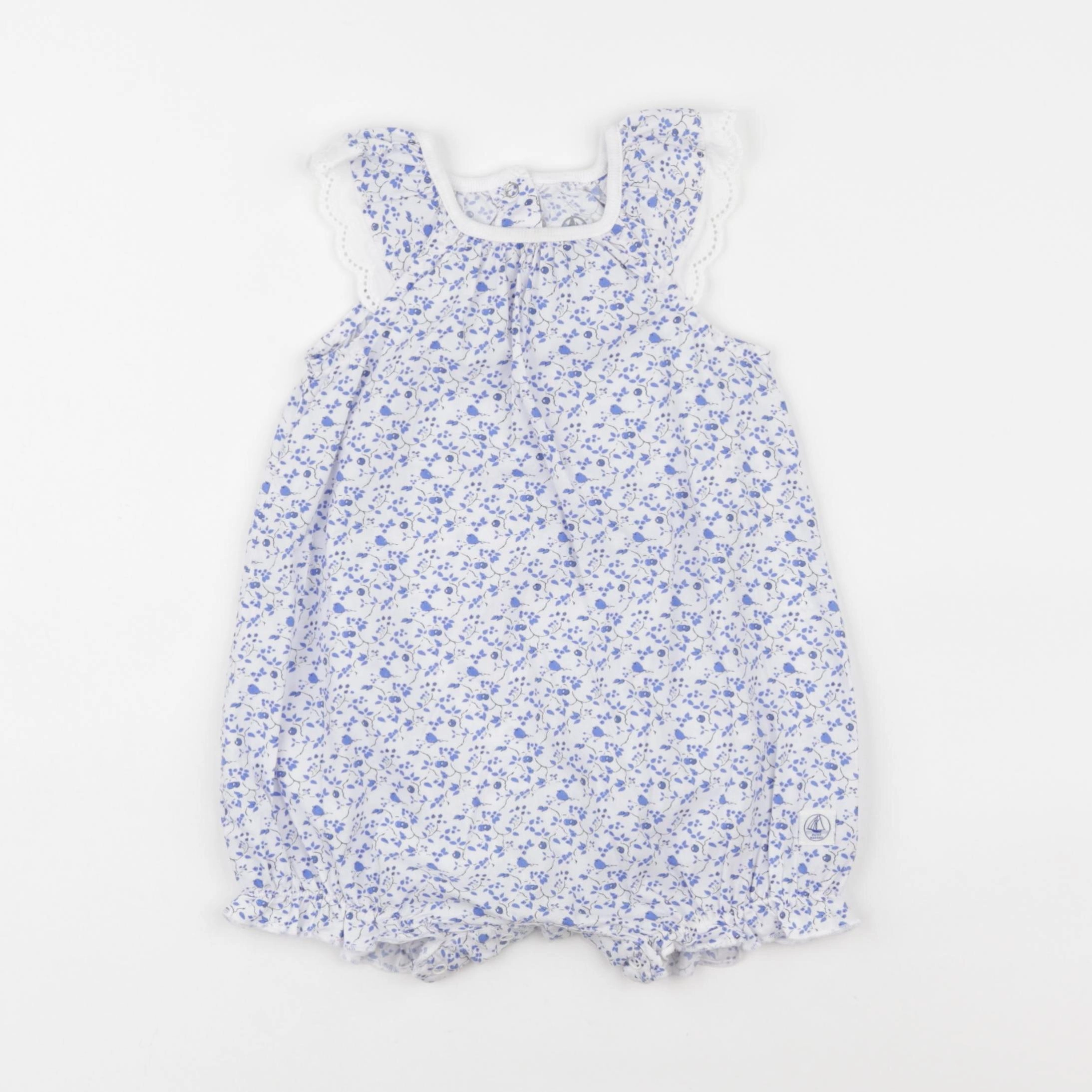 Petit Bateau - combinaison bleu - 12 mois