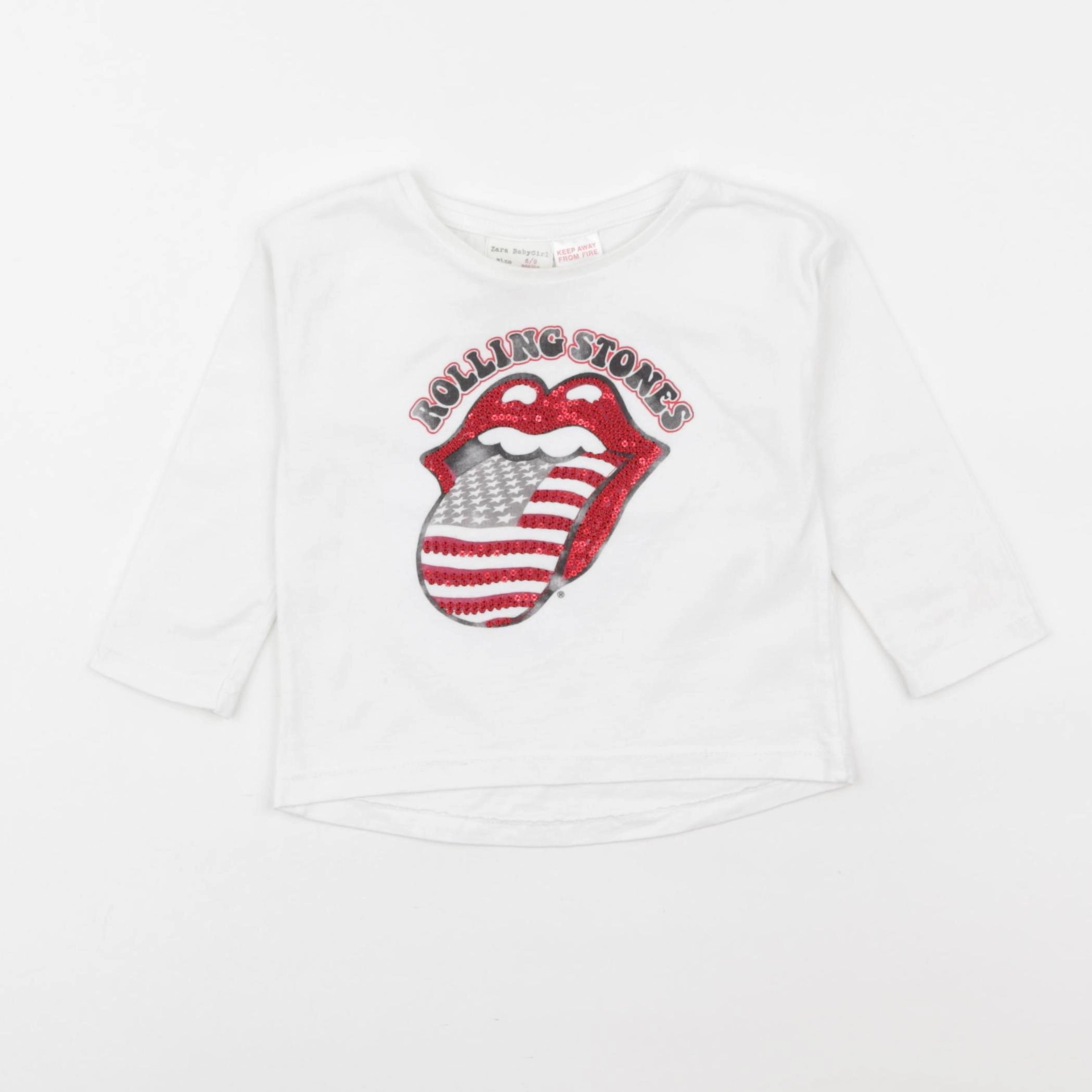 Zara - tee-shirt rouge - 6/9 mois