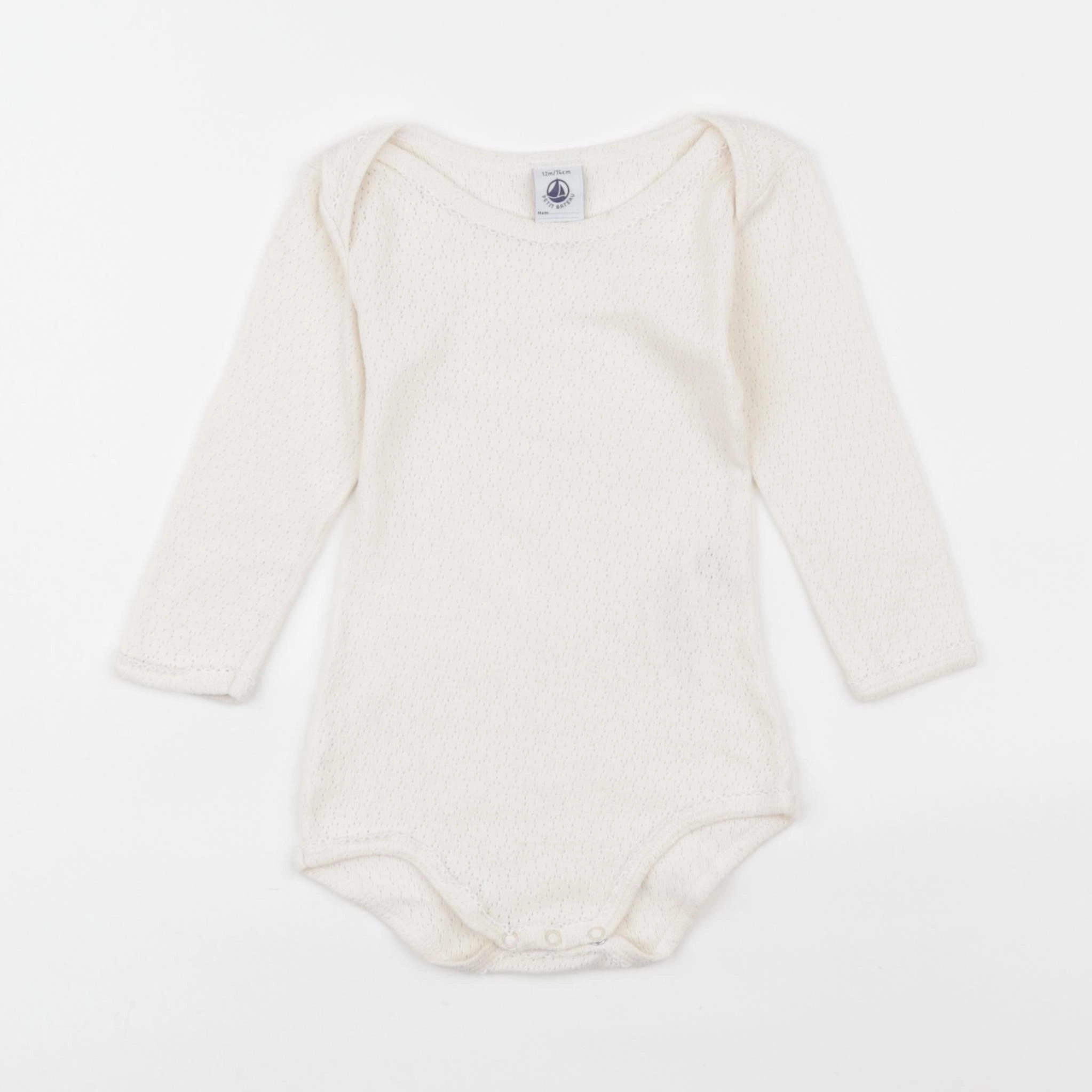 Petit Bateau - body beige - 12 mois