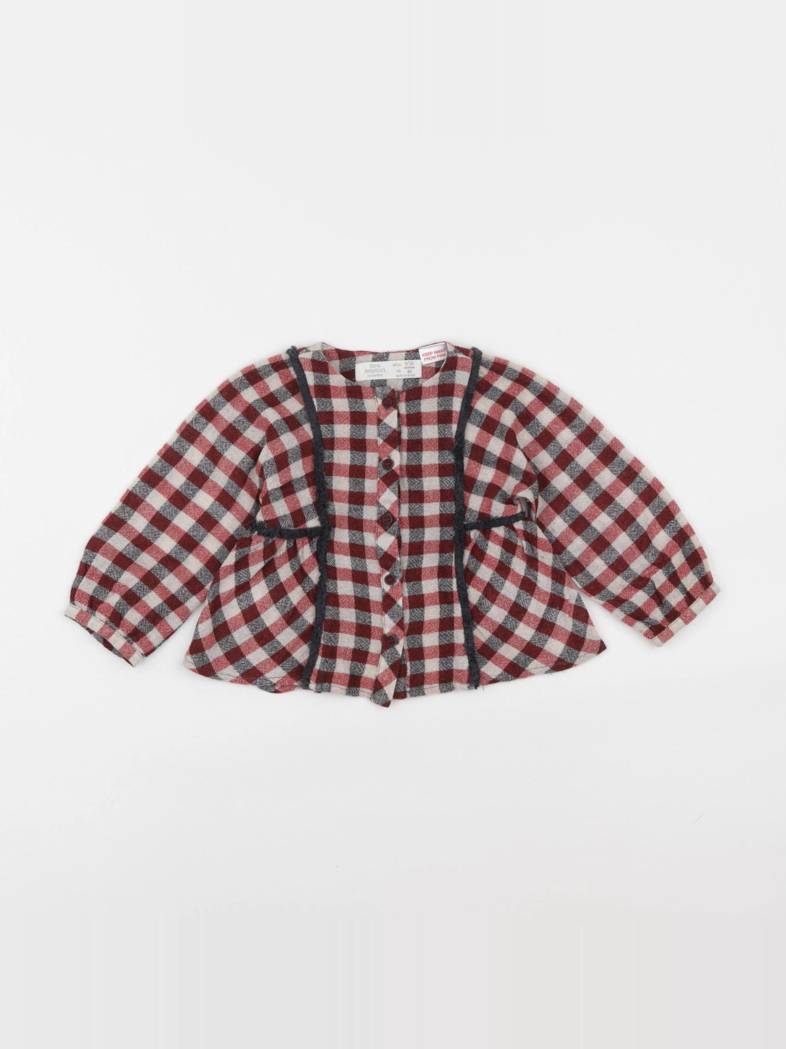 Zara - blouse rouge - 9/12 mois