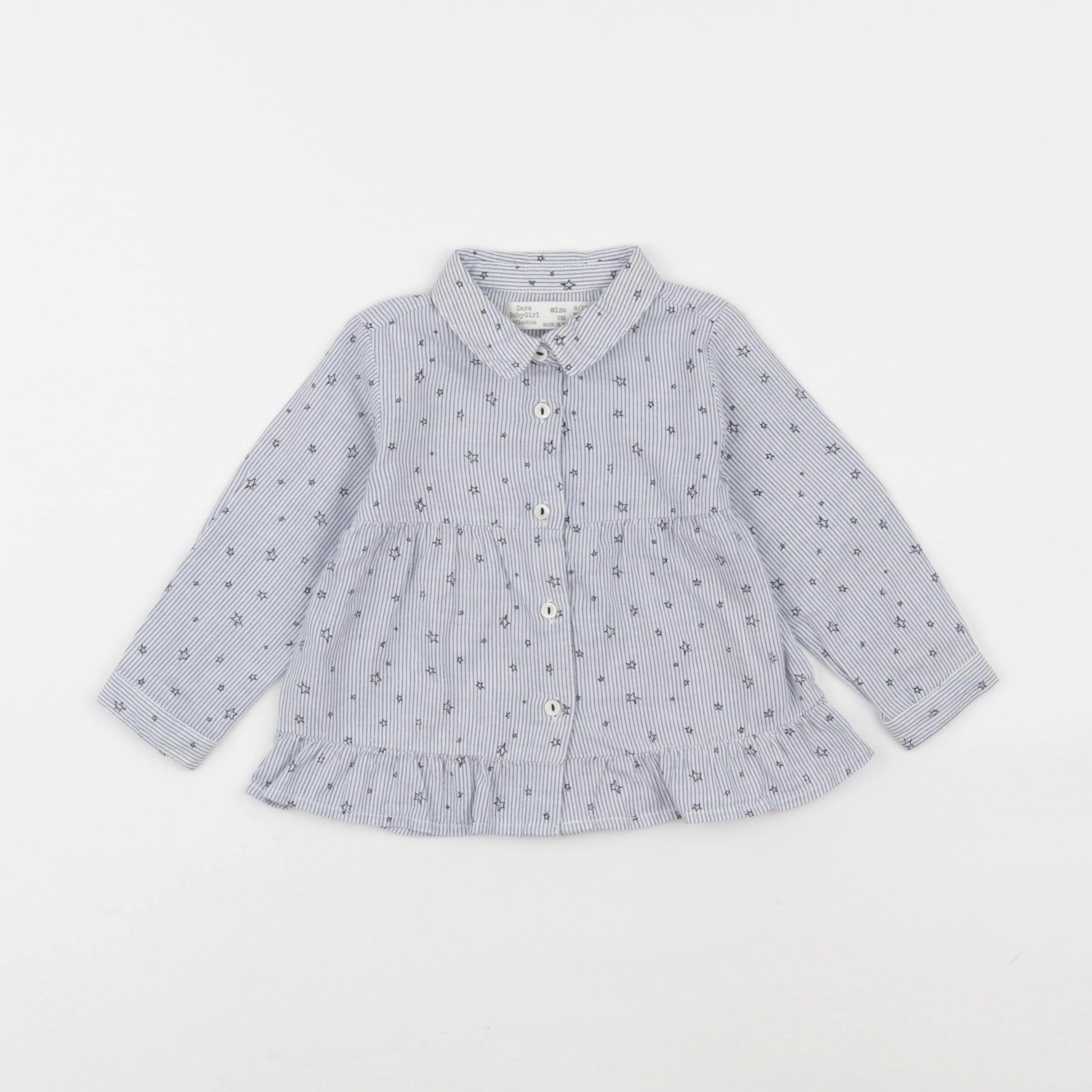 Zara - blouse bleu - 9/12 mois
