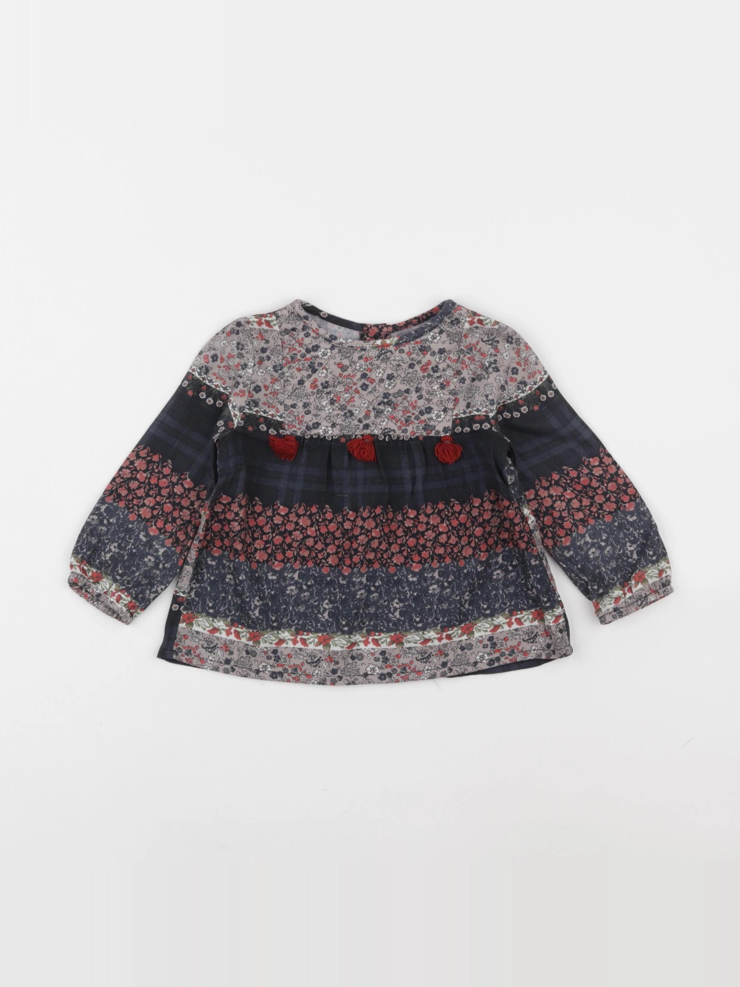 Zara - blouse multicolore - 9/12 mois