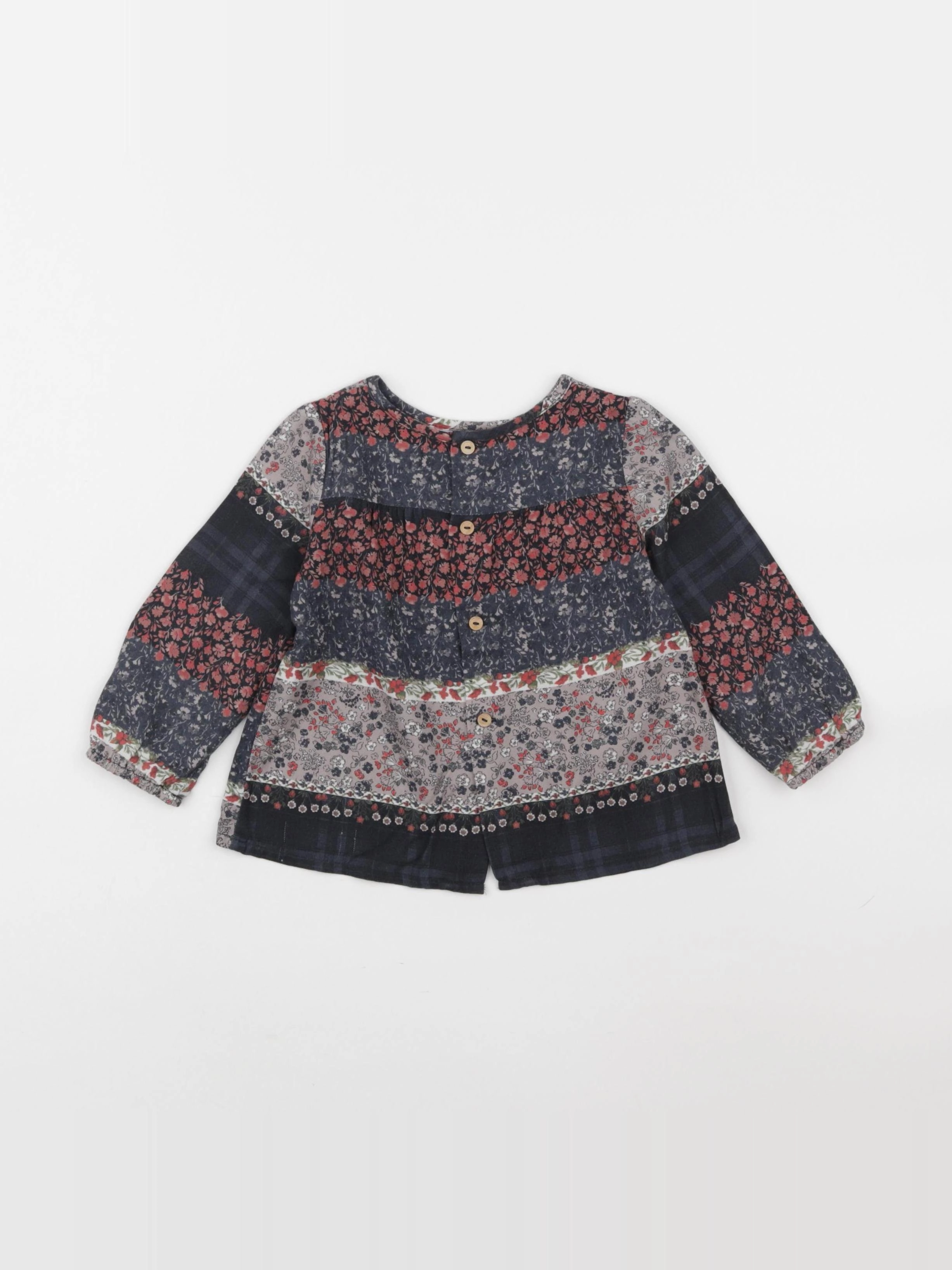 Zara - blouse multicolore - 9/12 mois