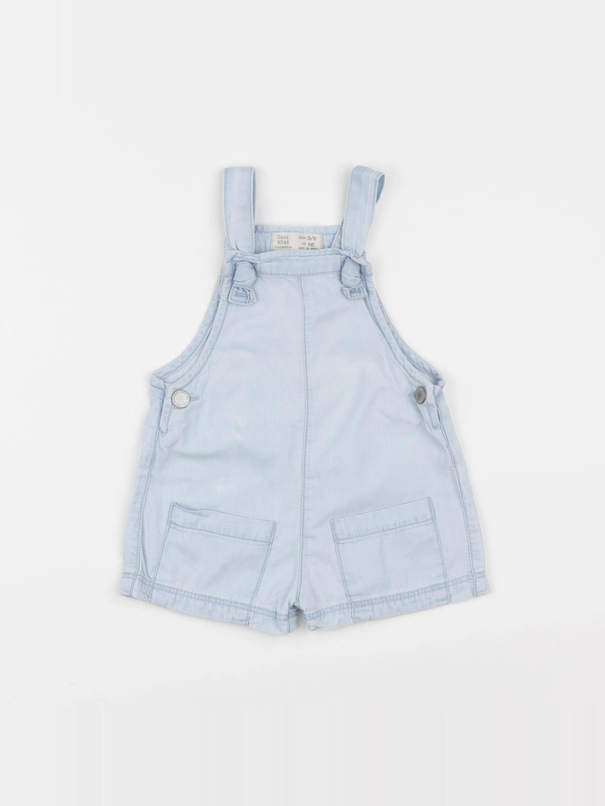 Zara - salopette bleu - 6/9 mois