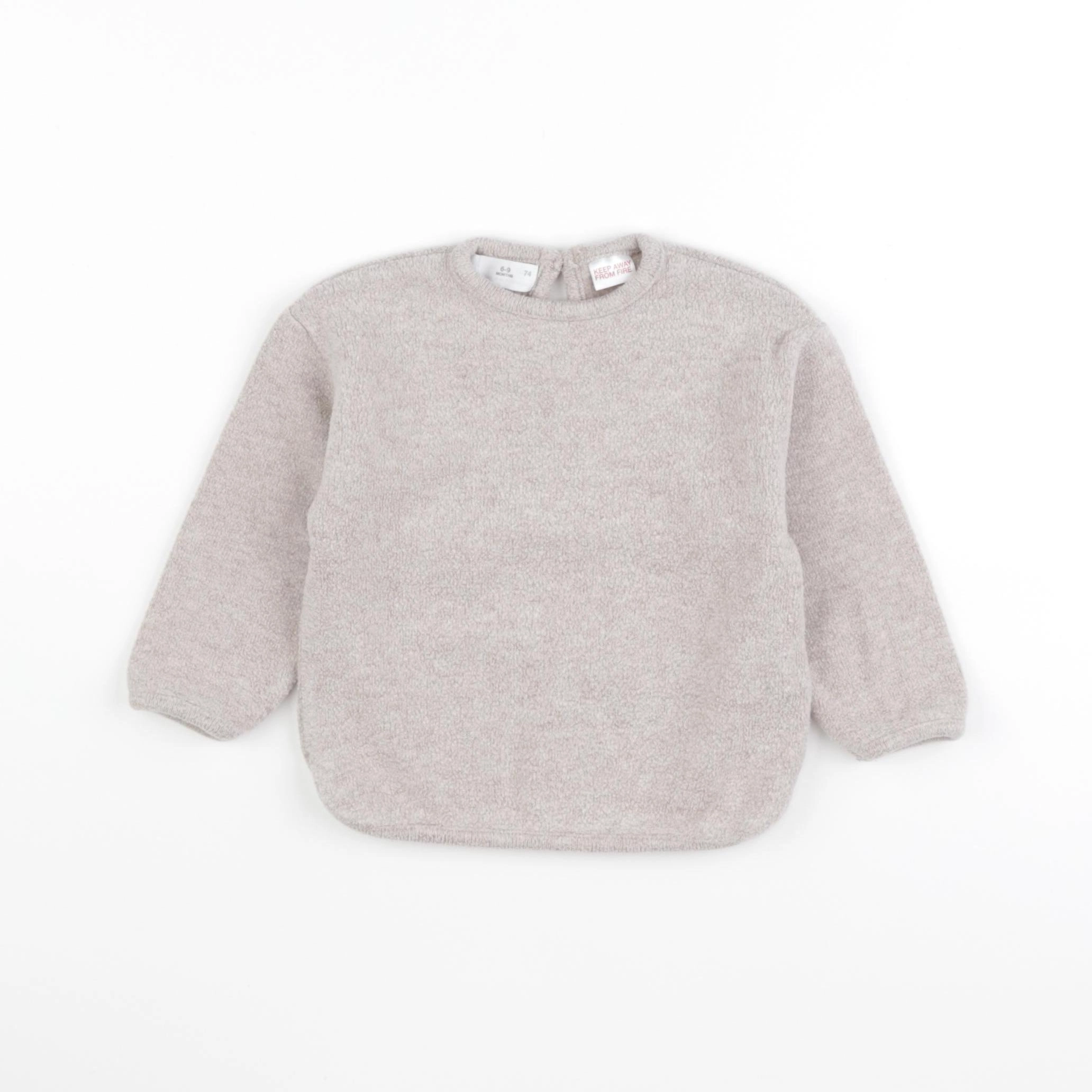 Zara - pull beige - 6/9 mois