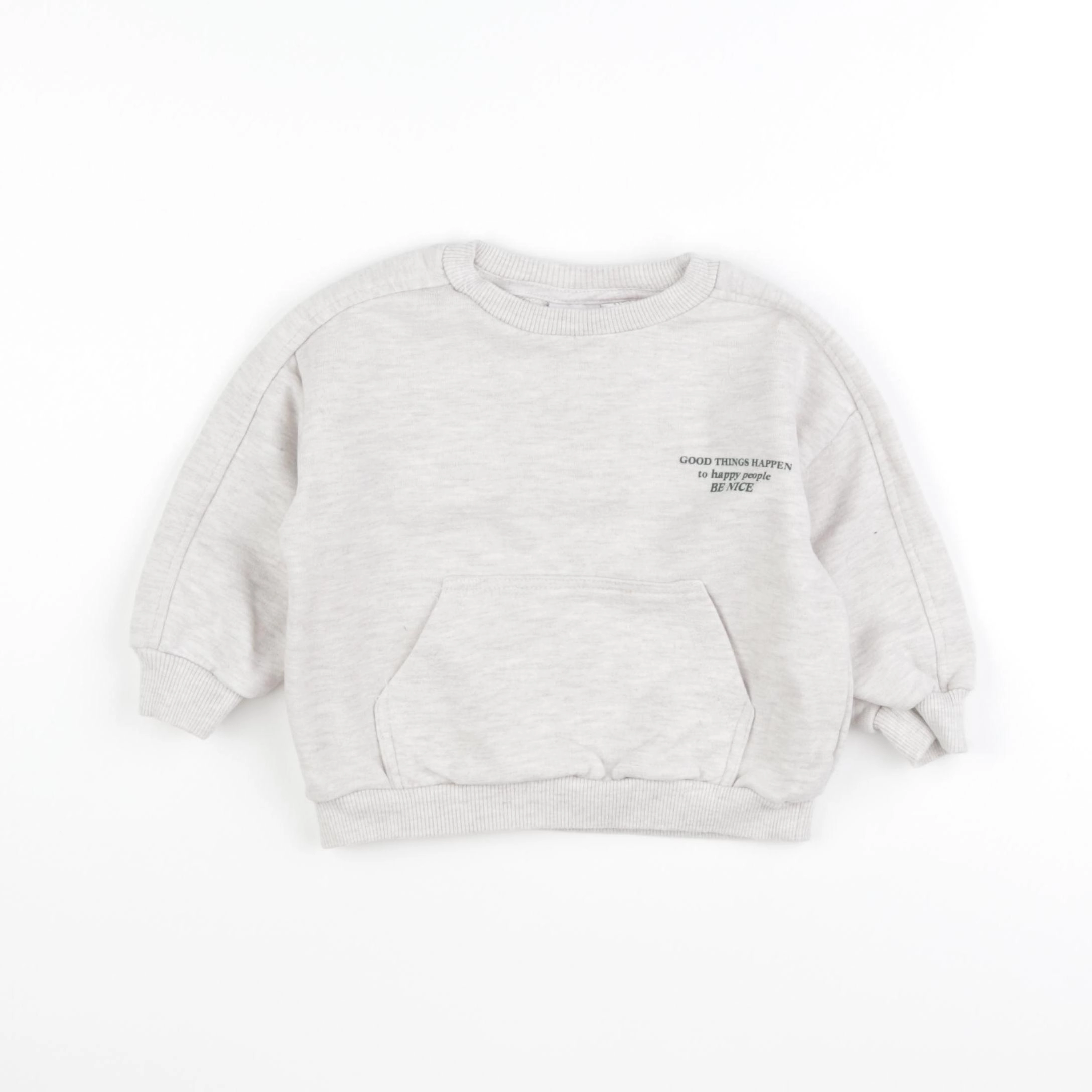 Zara - sweat gris - 18/24 mois