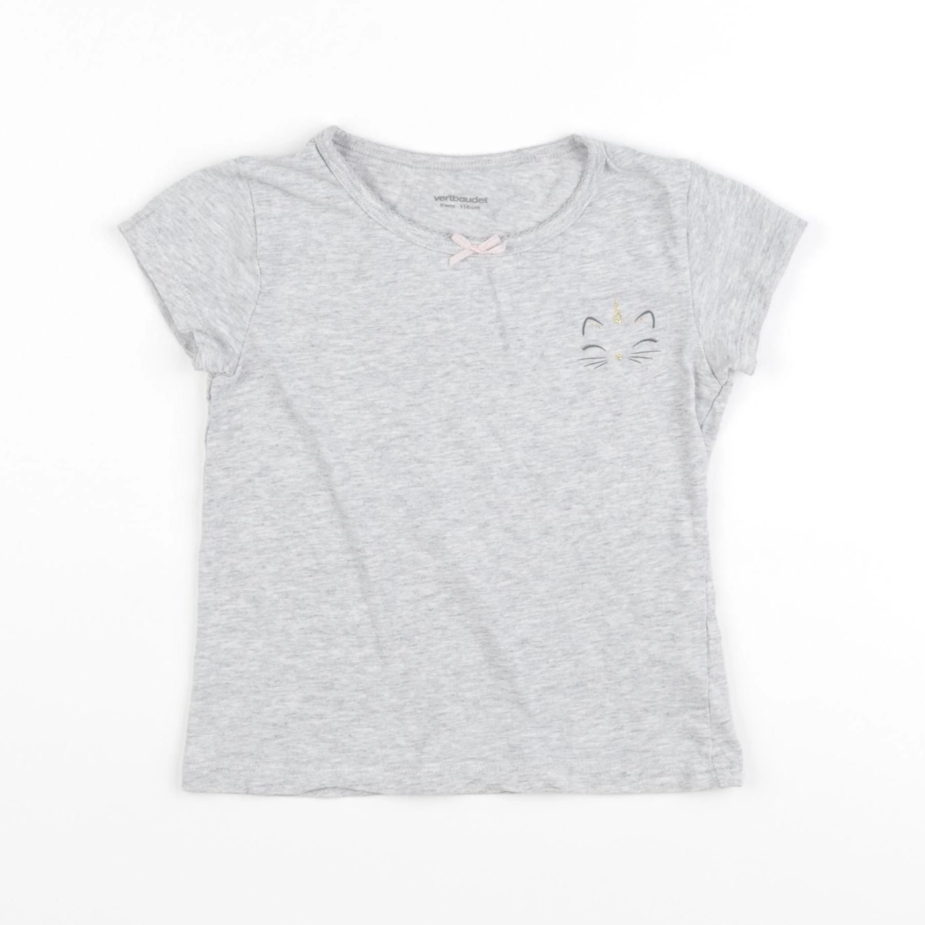 Vertbaudet - maillot de corps gris - 6 ans