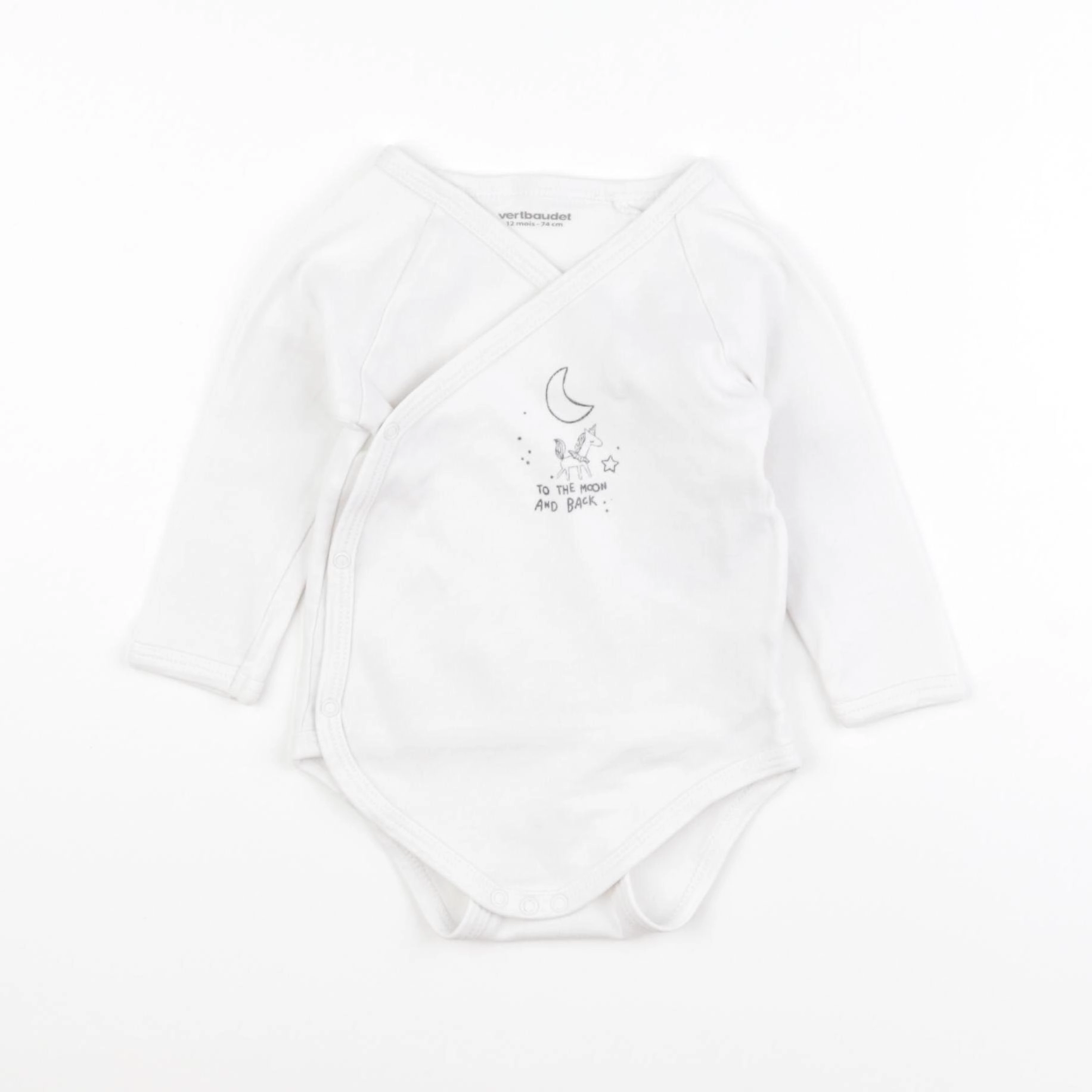 Vertbaudet - body blanc - 12 mois