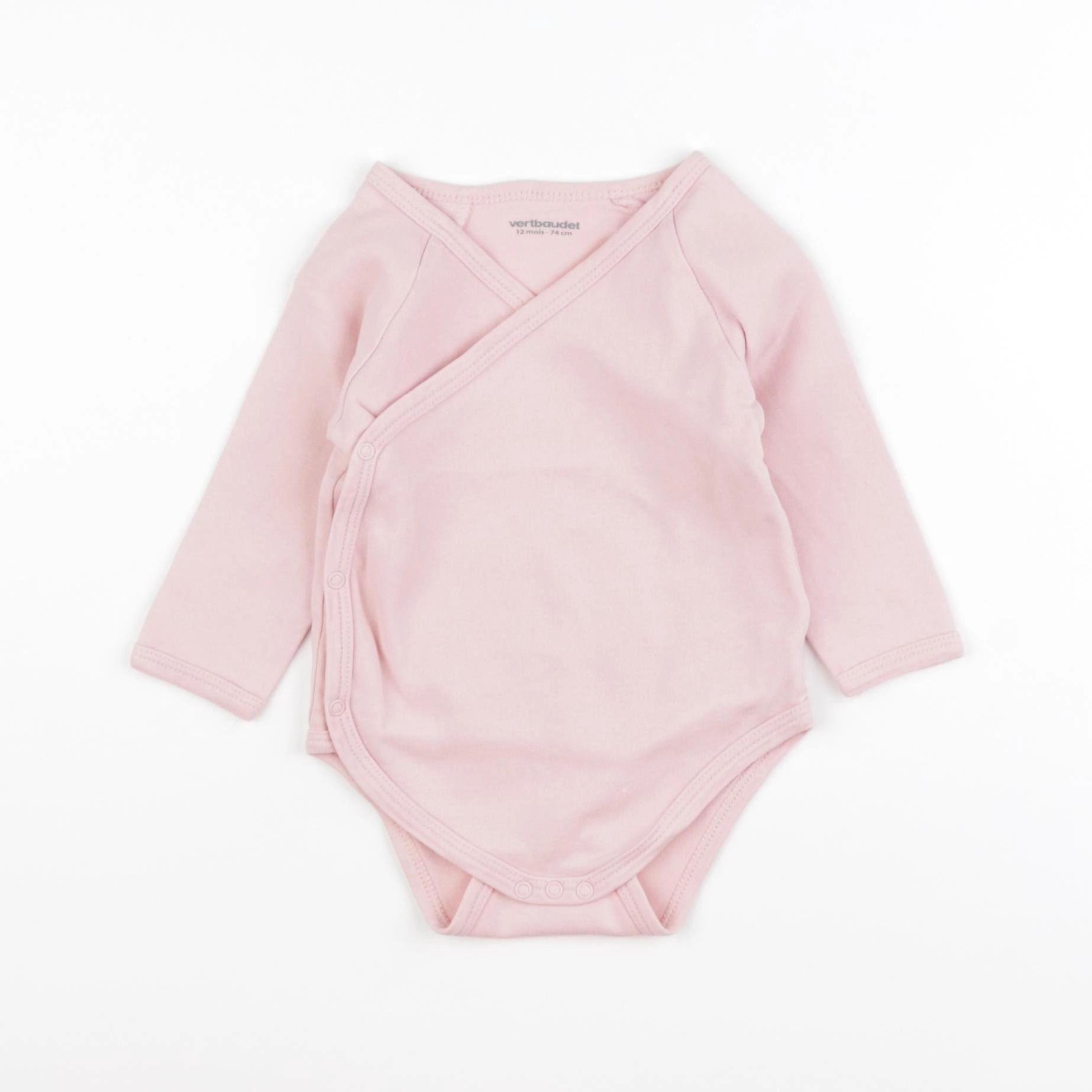 Vertbaudet - body rose - 12 mois
